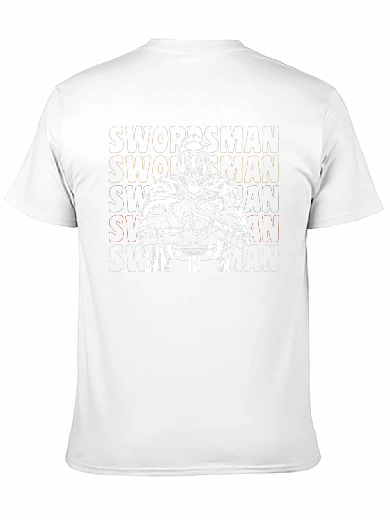 Black Swordsman Graphic Tee - Medieval Warrior Design view 11