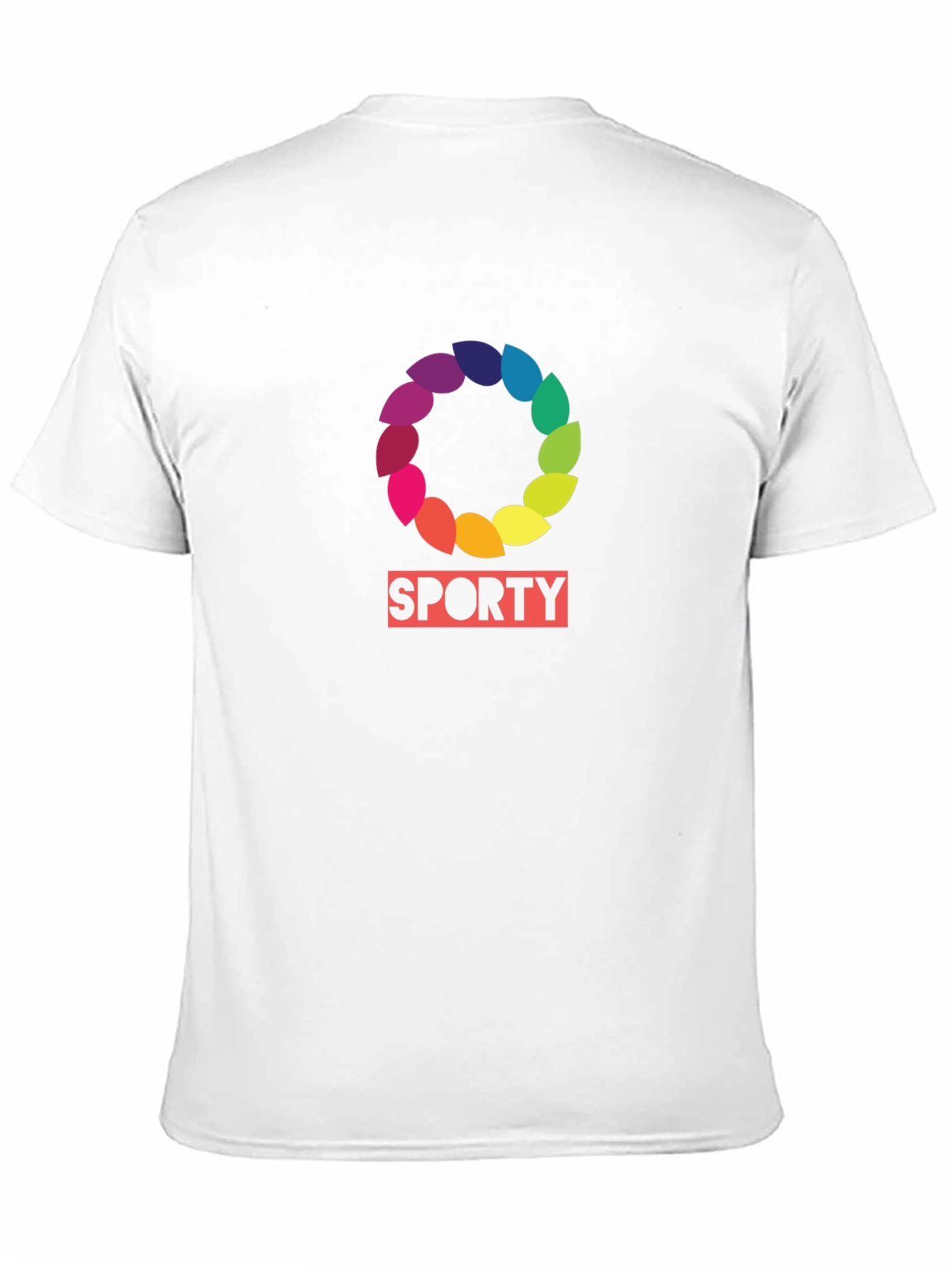 Black Sporty Rainbow Wreath T-Shirt view 11