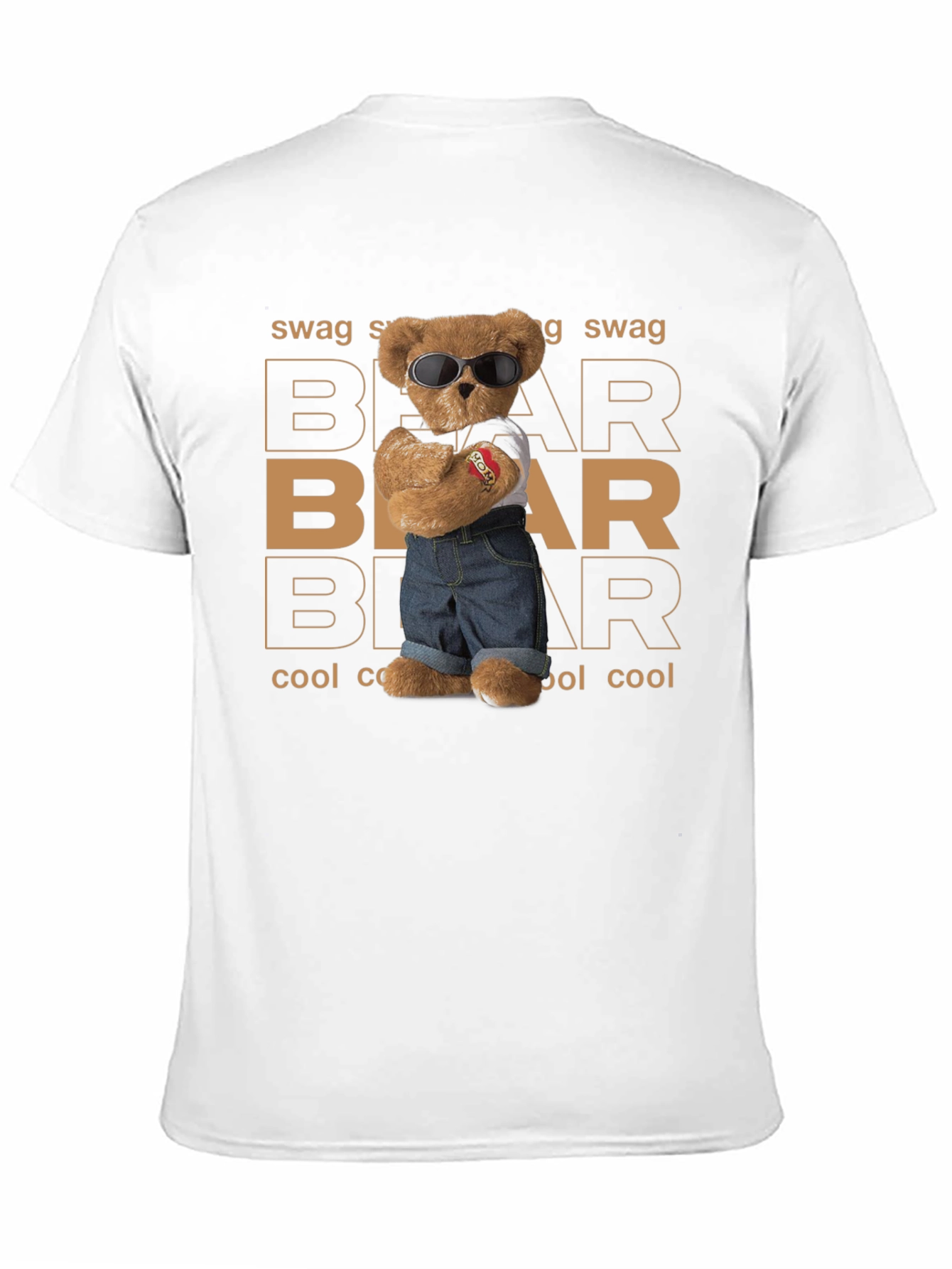 Black Cool Bear Swag Graphic Tee view 11