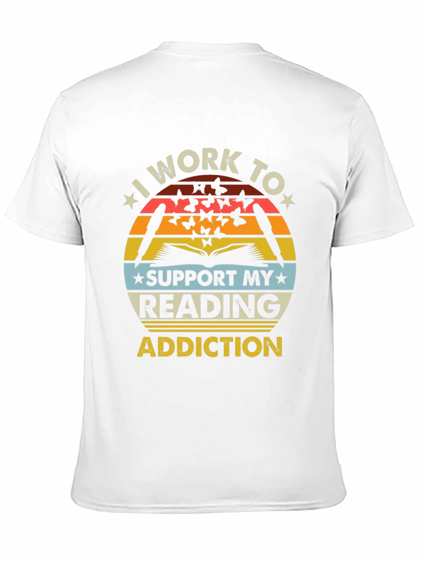Black Reading Addiction T-Shirt - Book Lover Tee view 11
