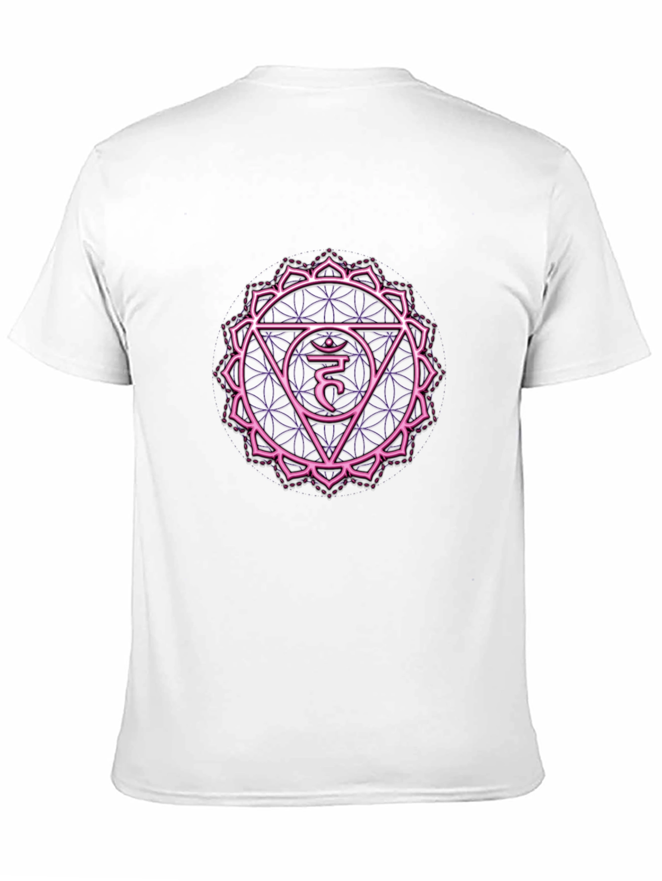 Black T-Shirt with Heart Chakra Design - 11