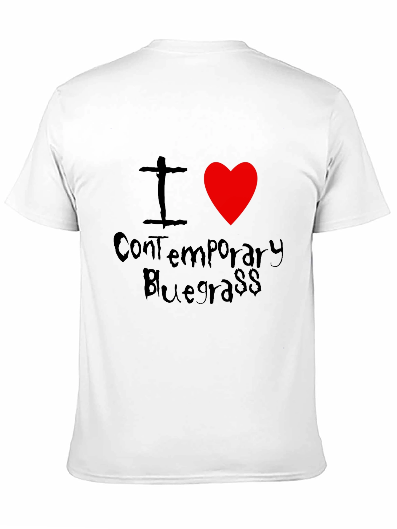 Black I Heart Contemporary Bluegrass Black T-Shirt view 11