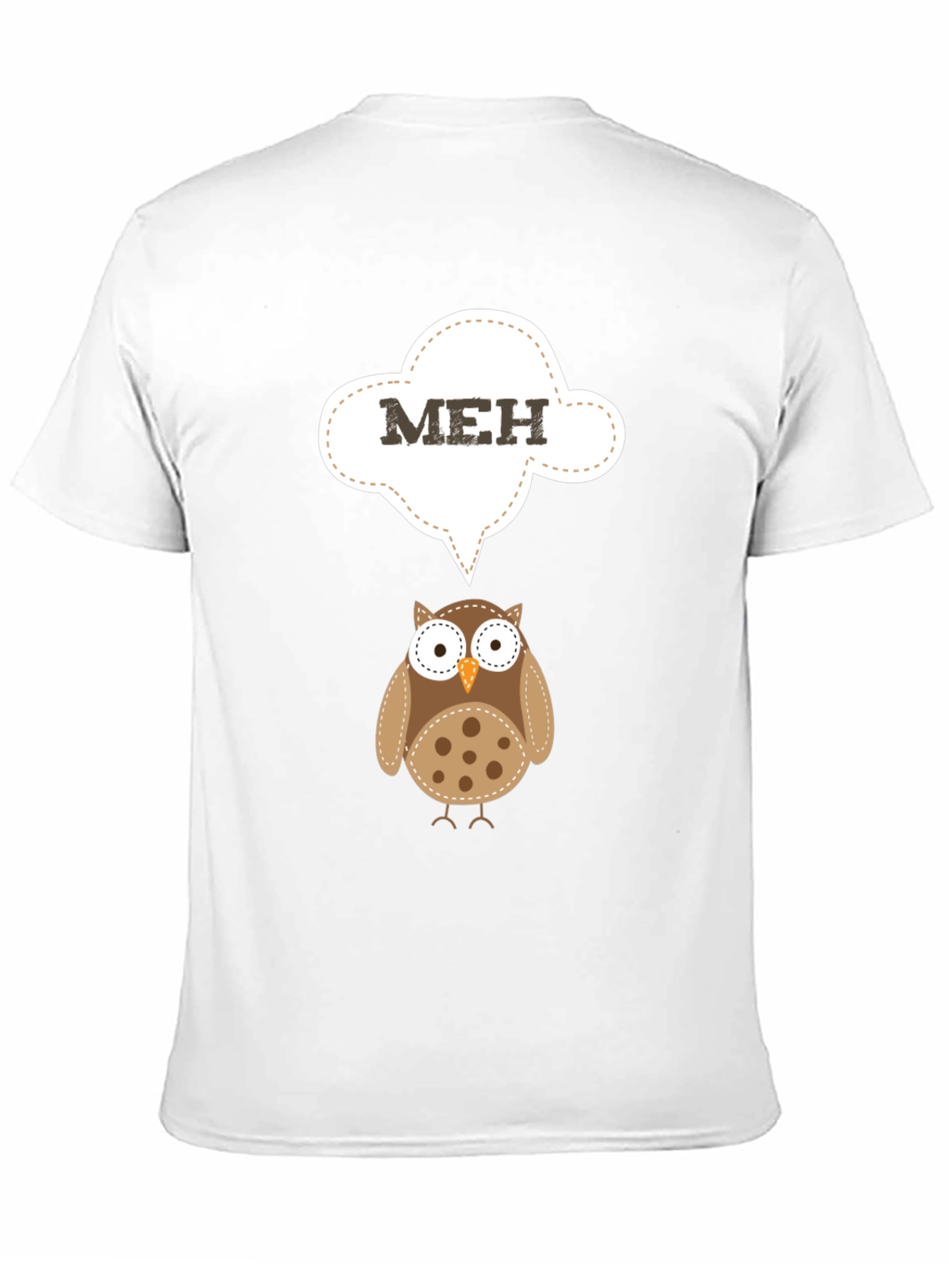 Black Meh Owl T-Shirt - Funny Cartoon Graphic Tee view 11