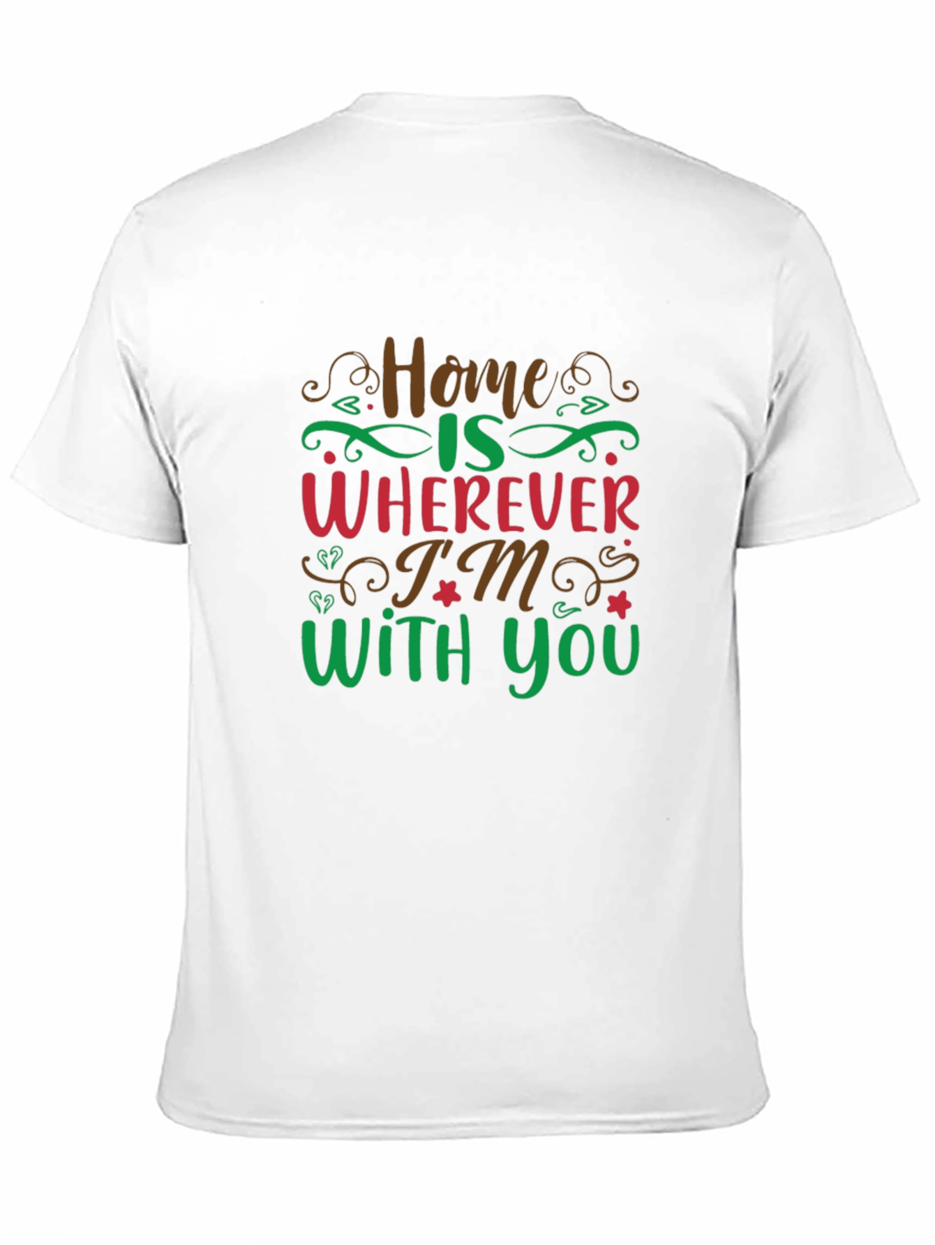 Black Home Is Wherever I'm With You Graphic Tee view 11