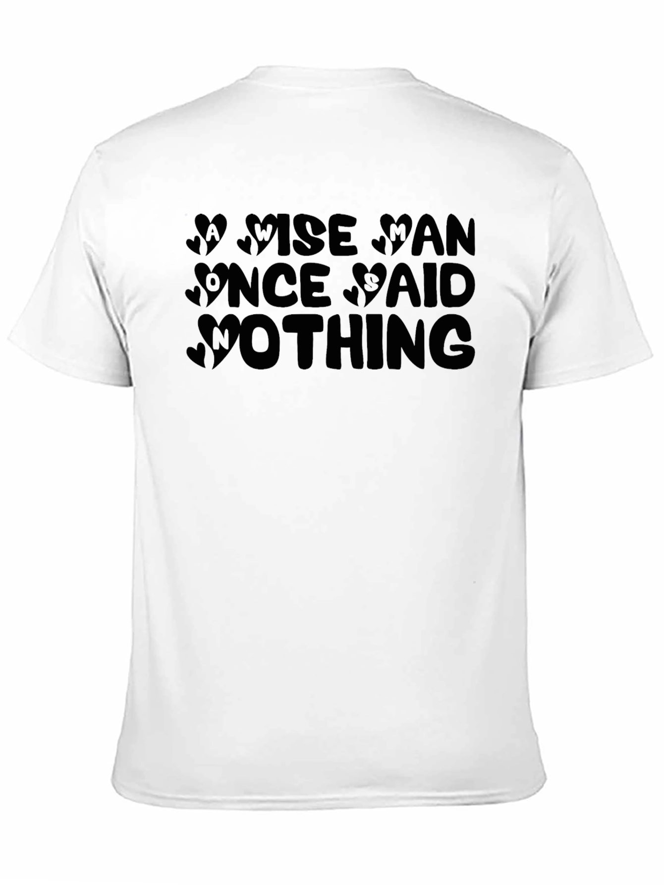Black Wise Man Said Nothing Graphic Tee - Unisex Cotton Shirt view 11