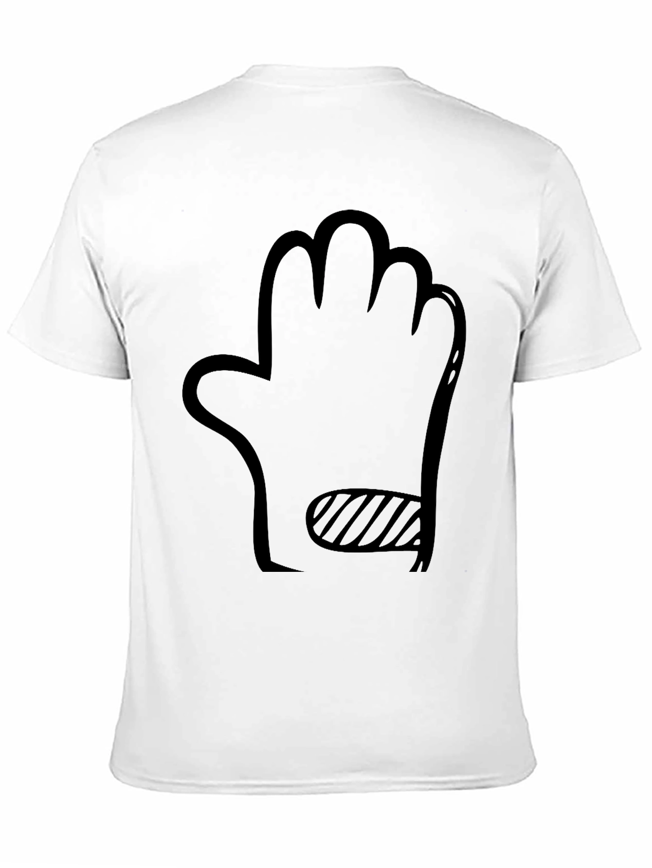 Black Novelty Hand Graphic Black T-Shirt view 11