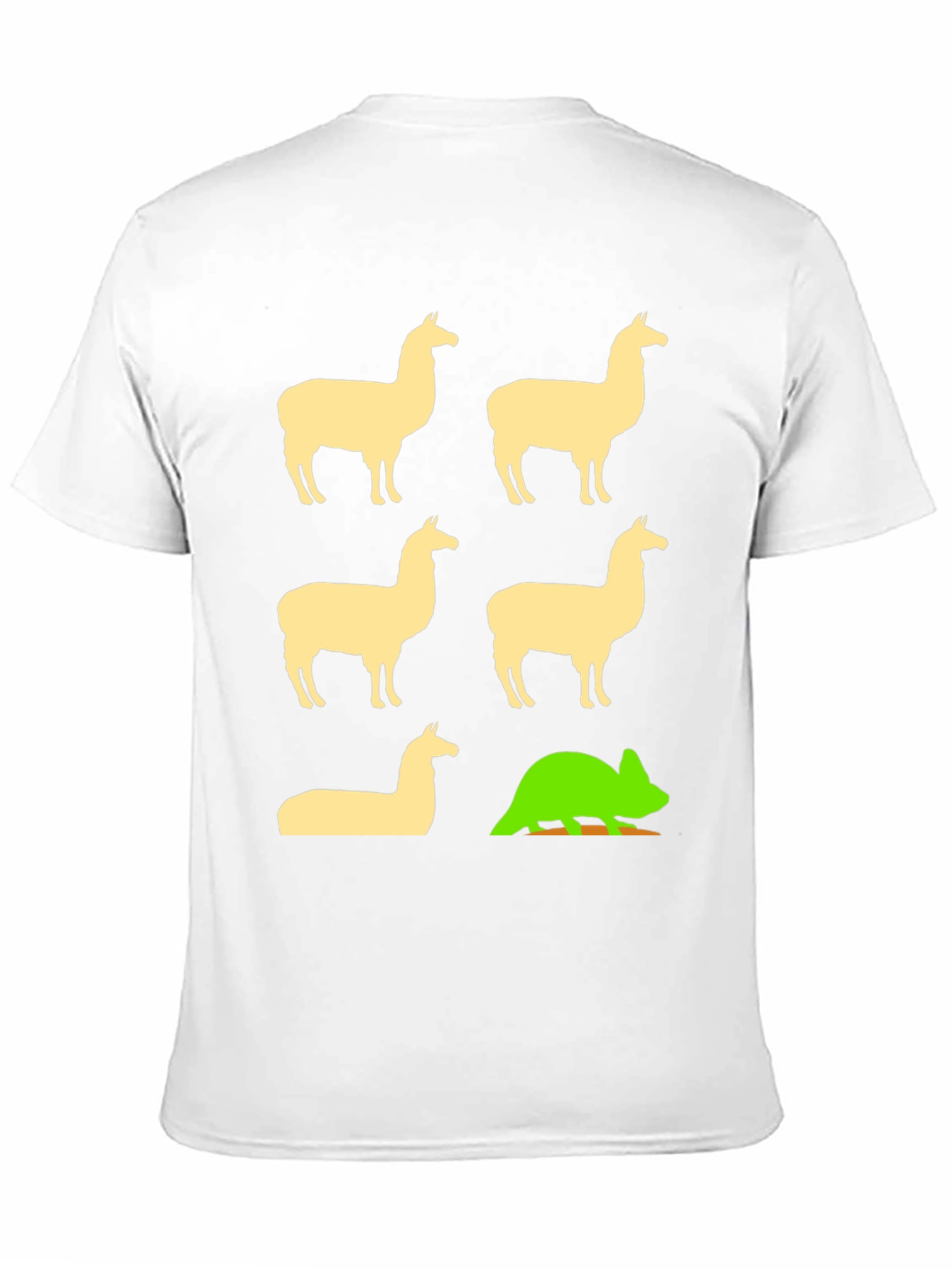 Black Llama & Chameleon Graphic Tee - Black Cotton T-Shirt view 11