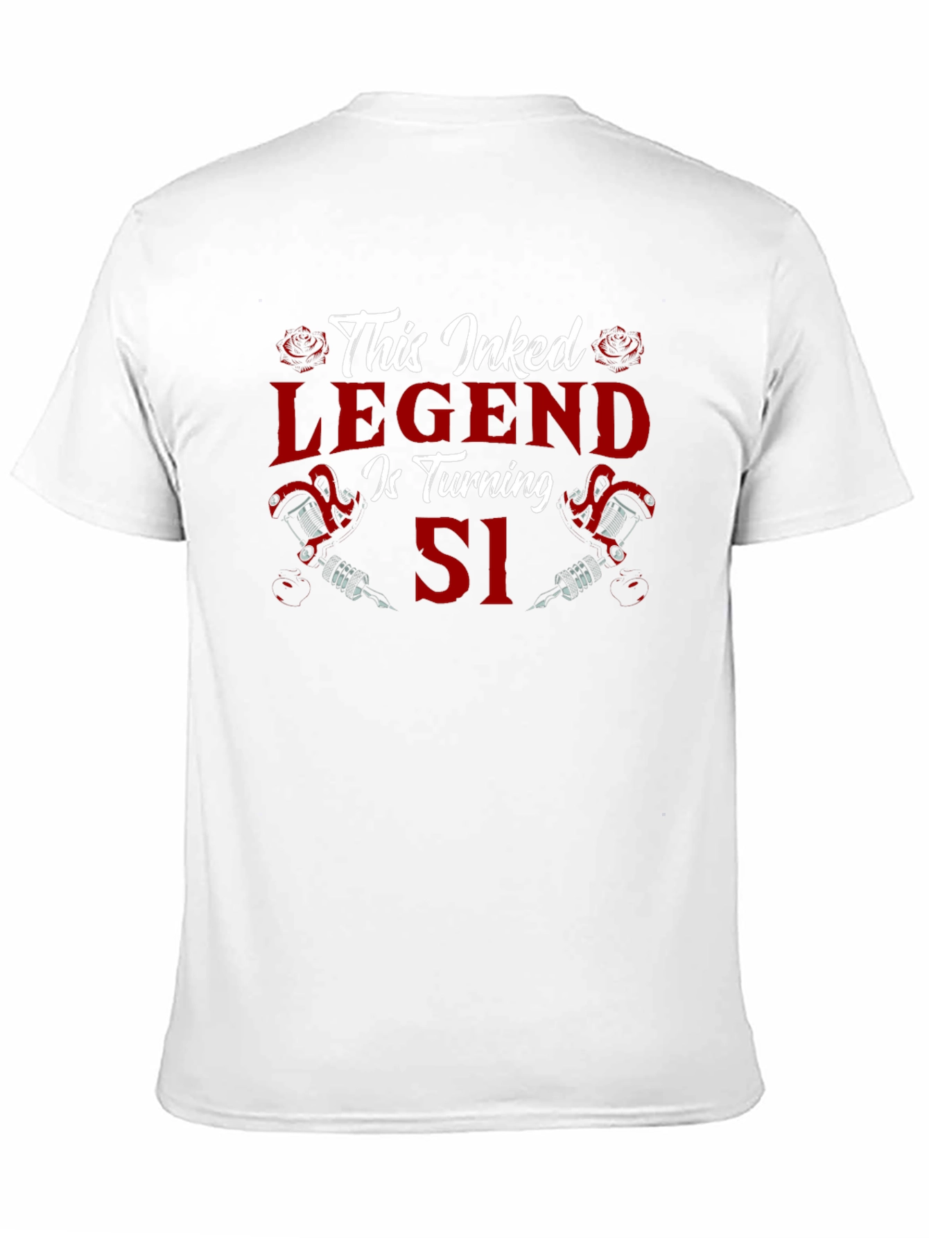 Black Inked Legend 51st Birthday T-Shirt view 11