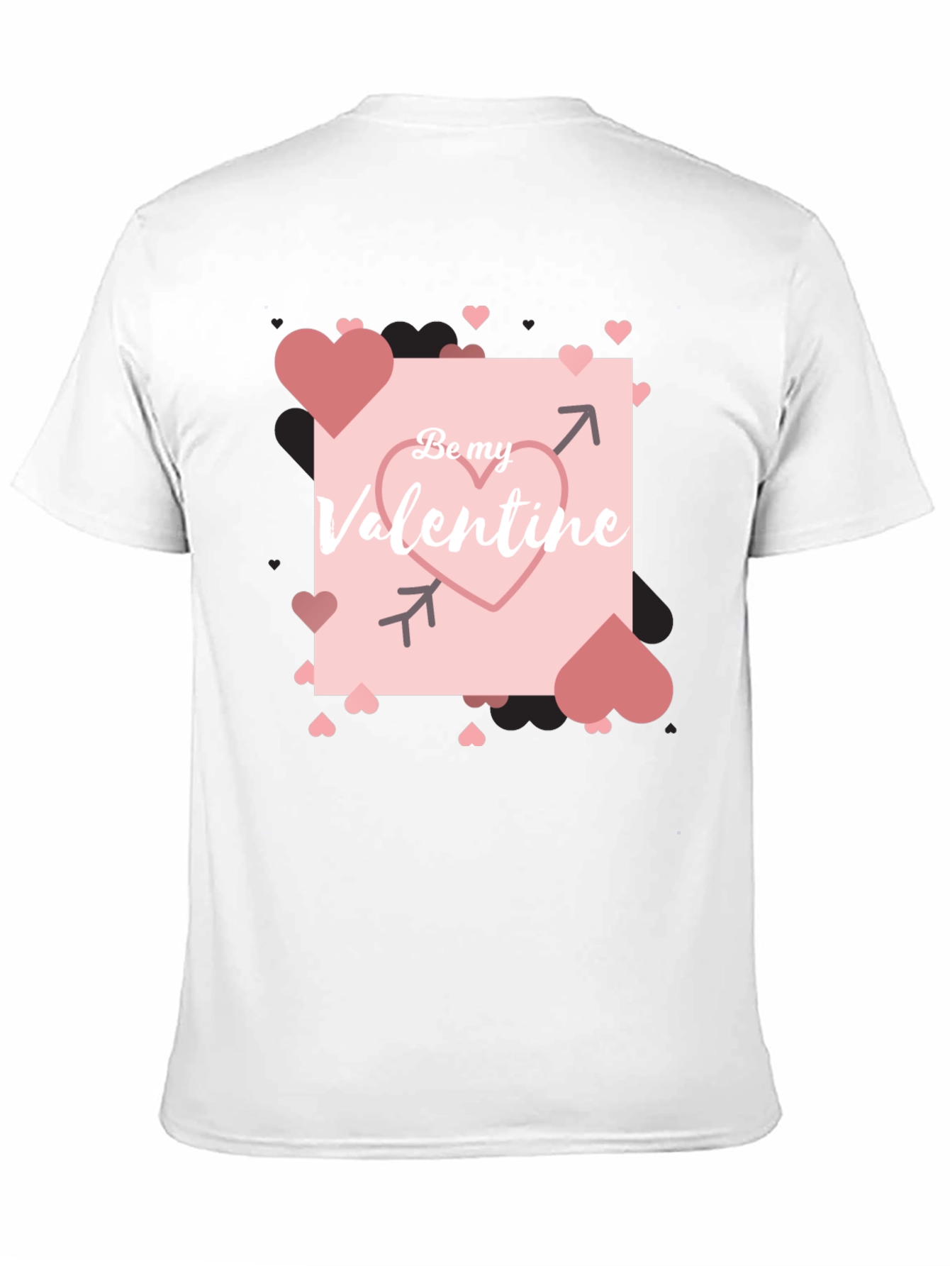 Black Be My Valentine Black Graphic Tee view 11