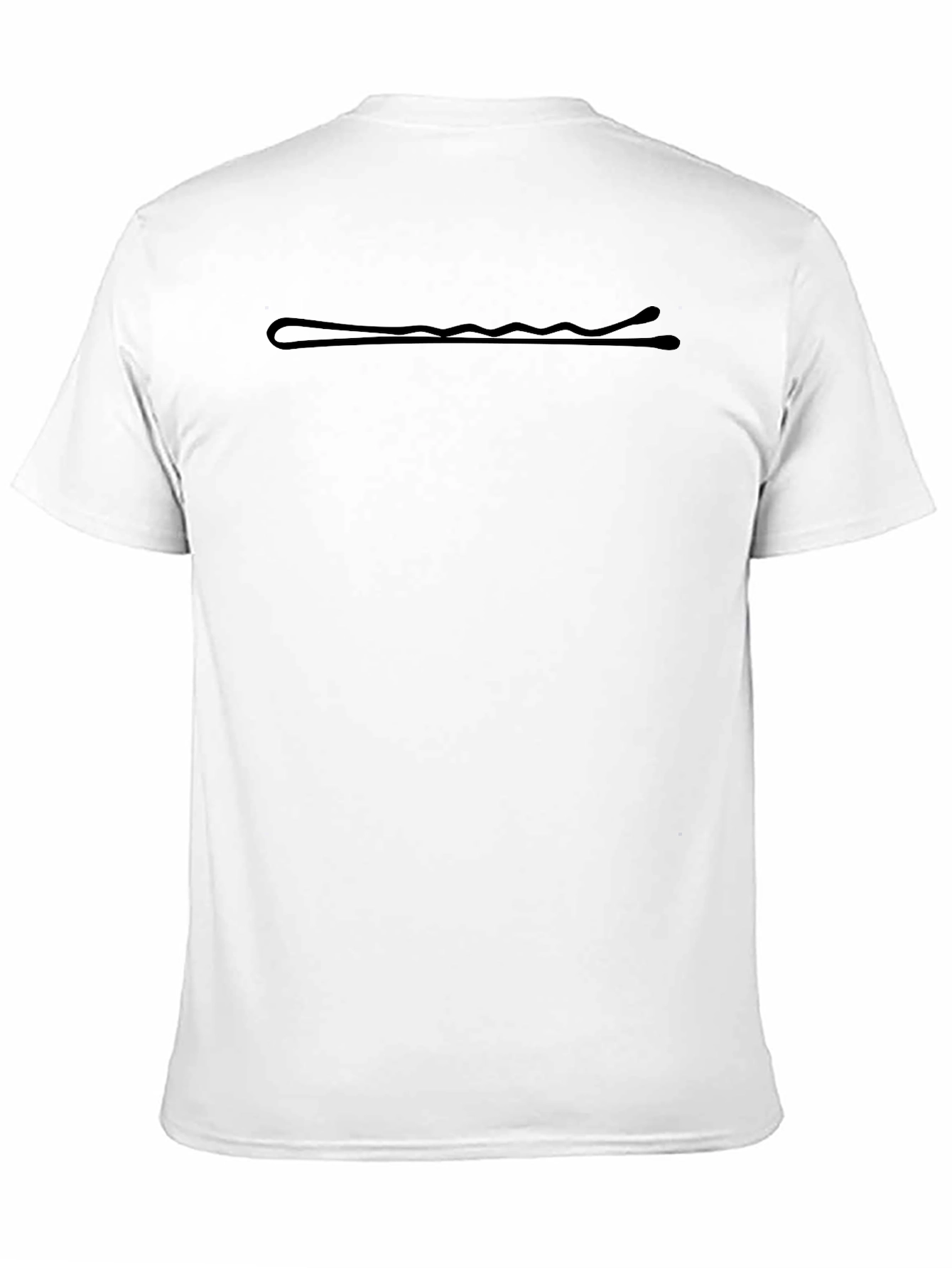 Black Black T-Shirt with Hair Pin Design view 11
