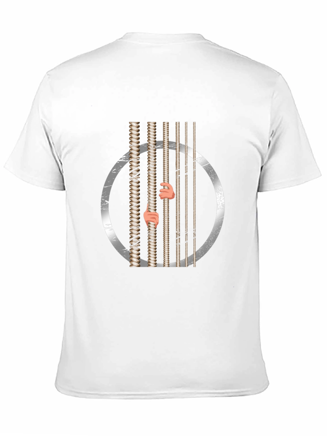 Black Guitar Strings Prison T-Shirt view 11