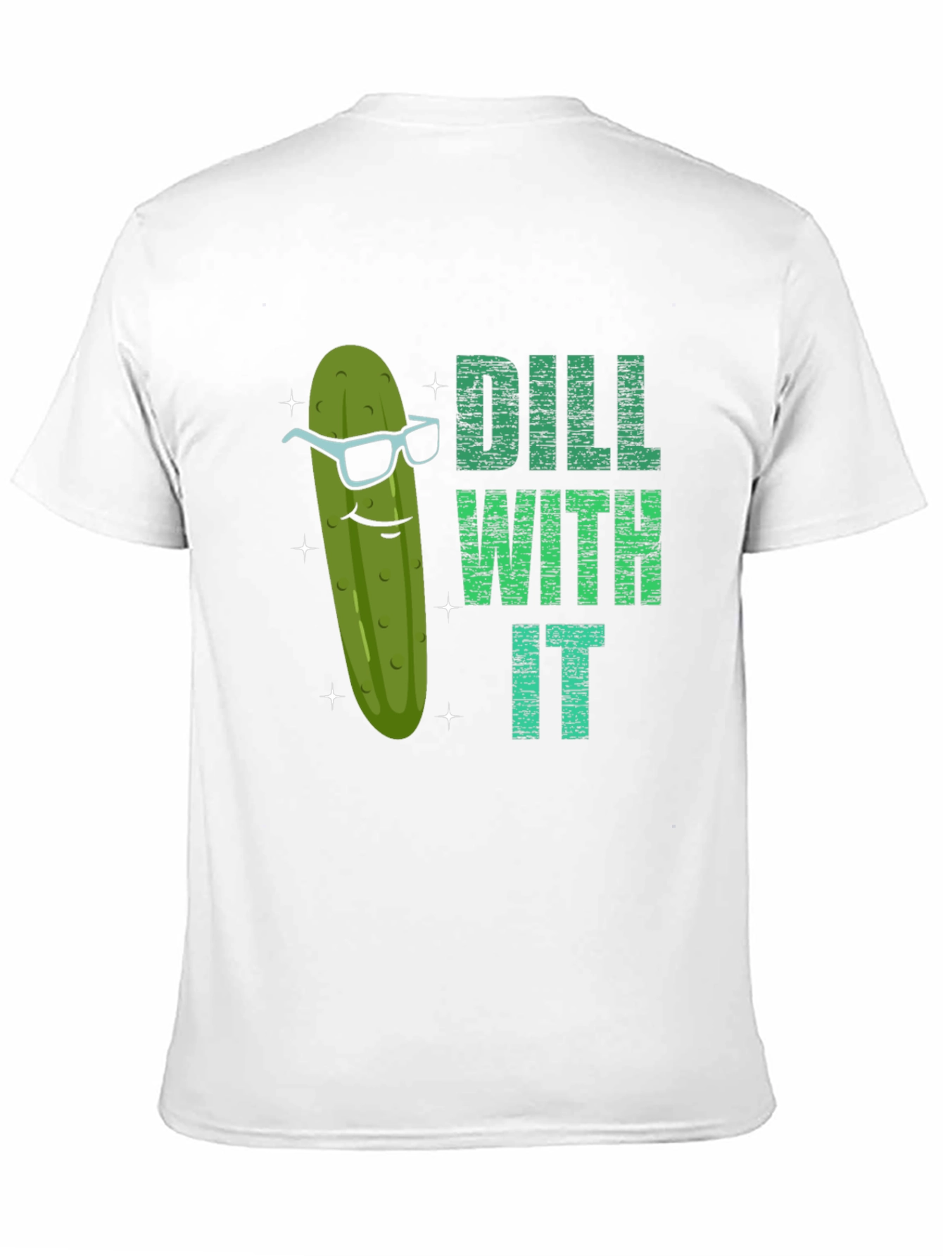 Black Dill With It Funny Pickle Graphic T-Shirt view 11