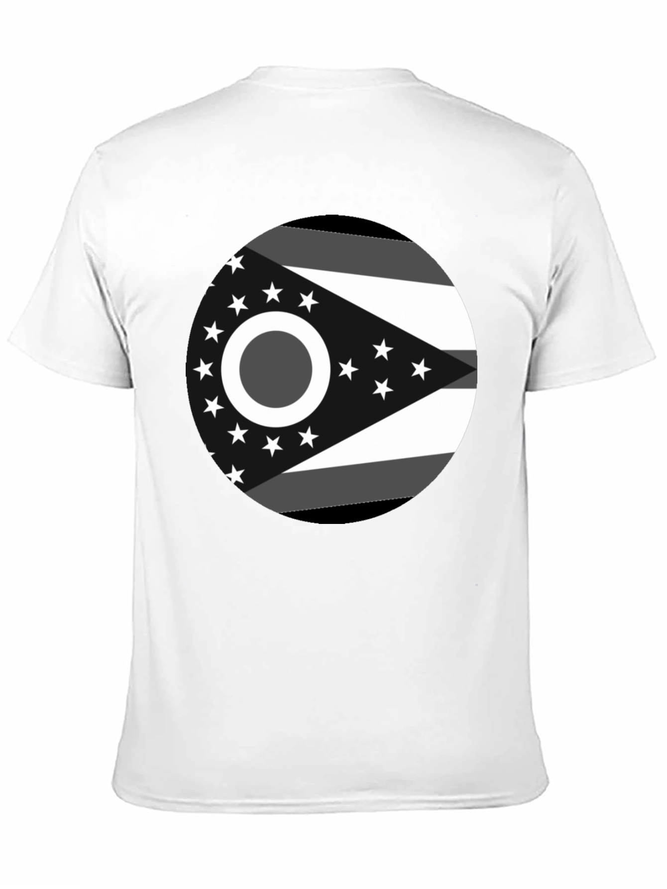 Black Ohio State Flag Graphic Tee - Black Cotton Blend view 11