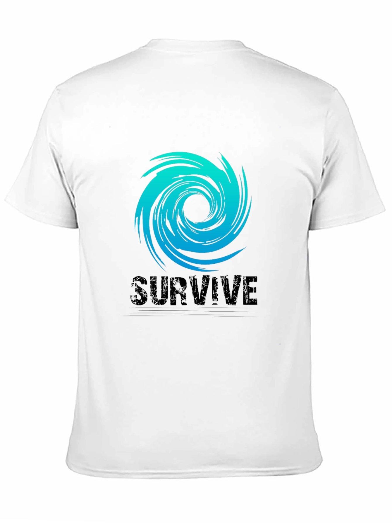 Black Survive Graphic Tee - Black Cotton Blend view 11