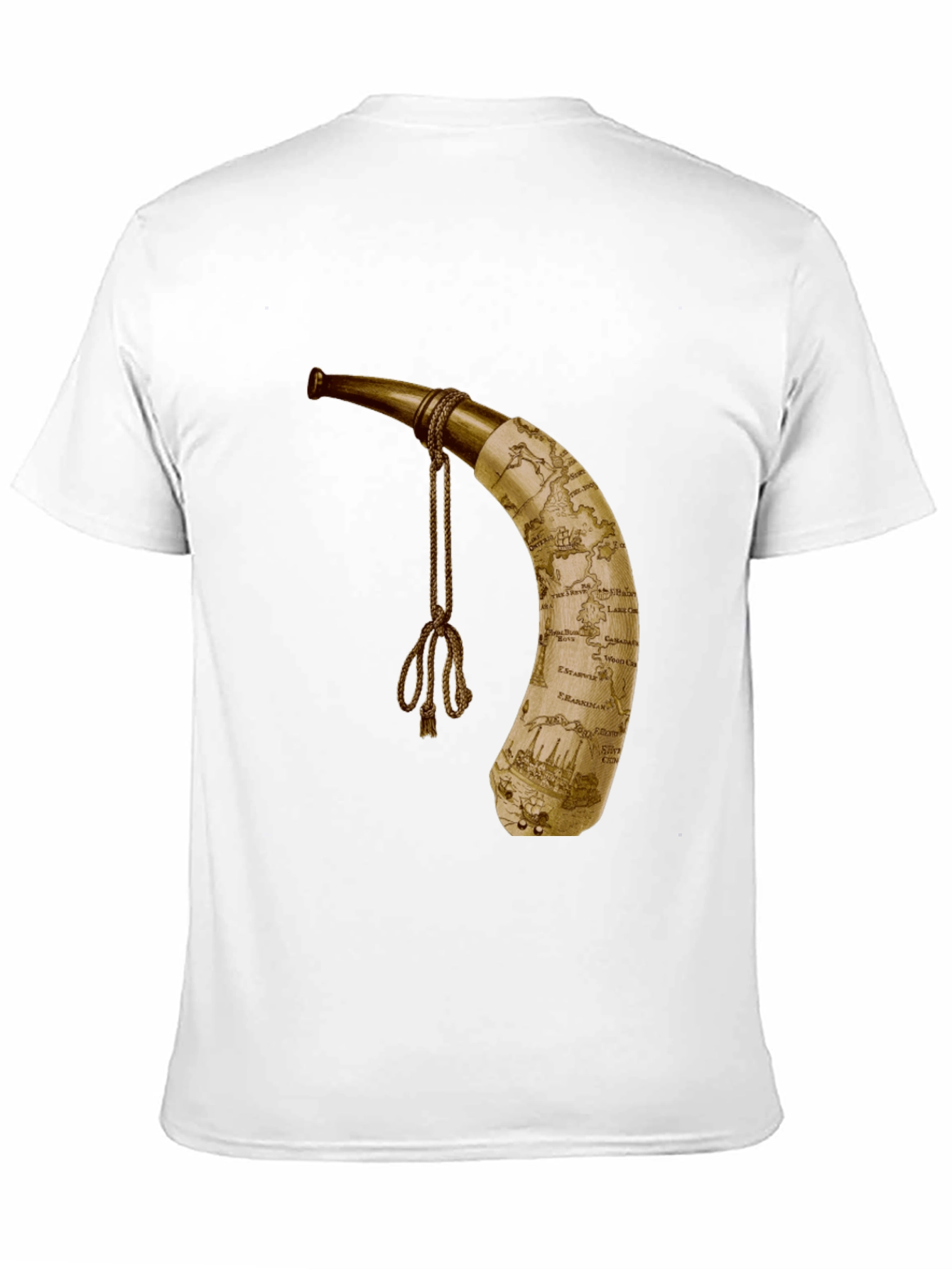 Black Antique Map Horn Graphic Tee - Stylish Adventure Apparel view 11