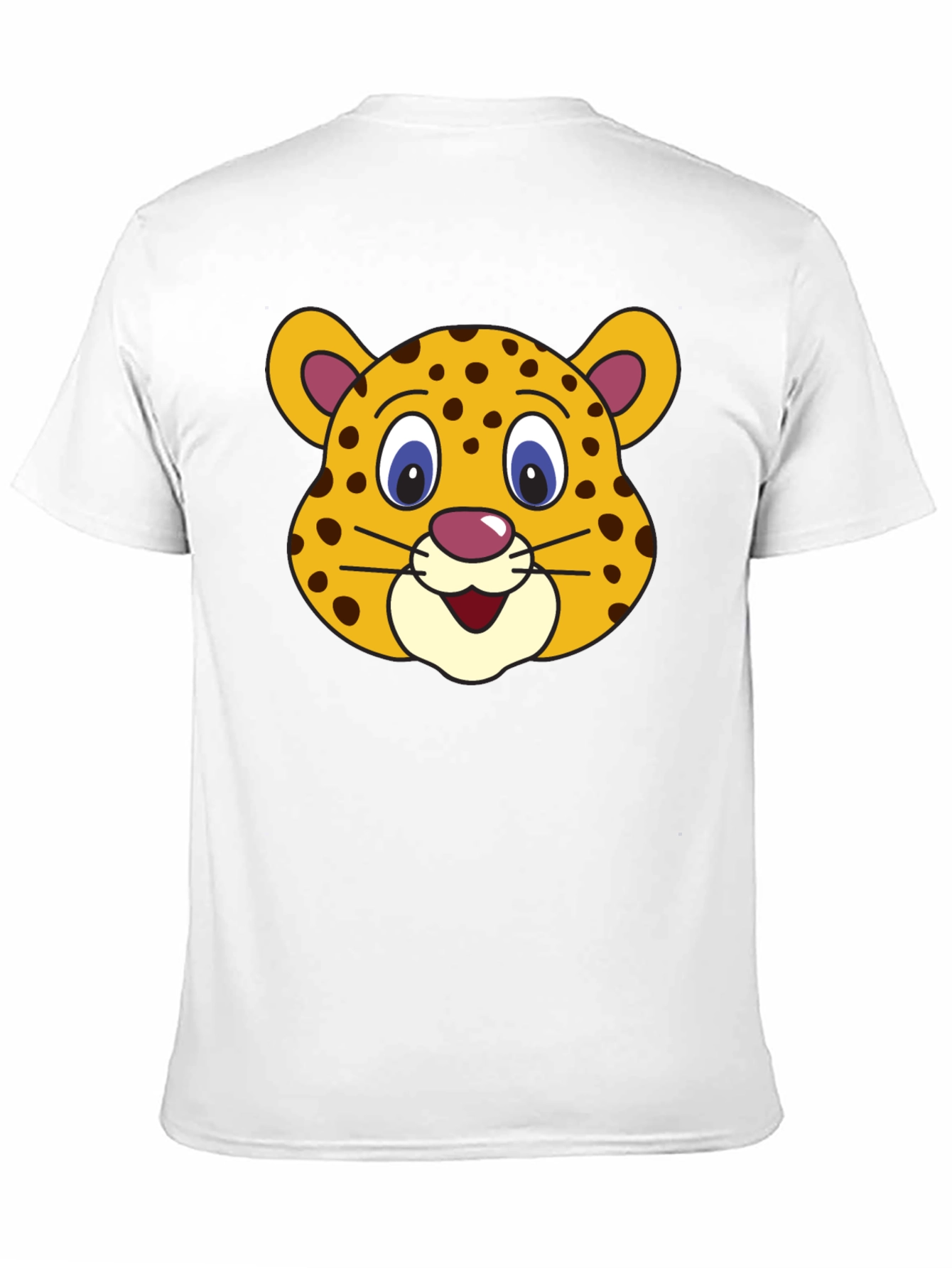 Black Cartoon Leopard Graphic Black T-Shirt view 11