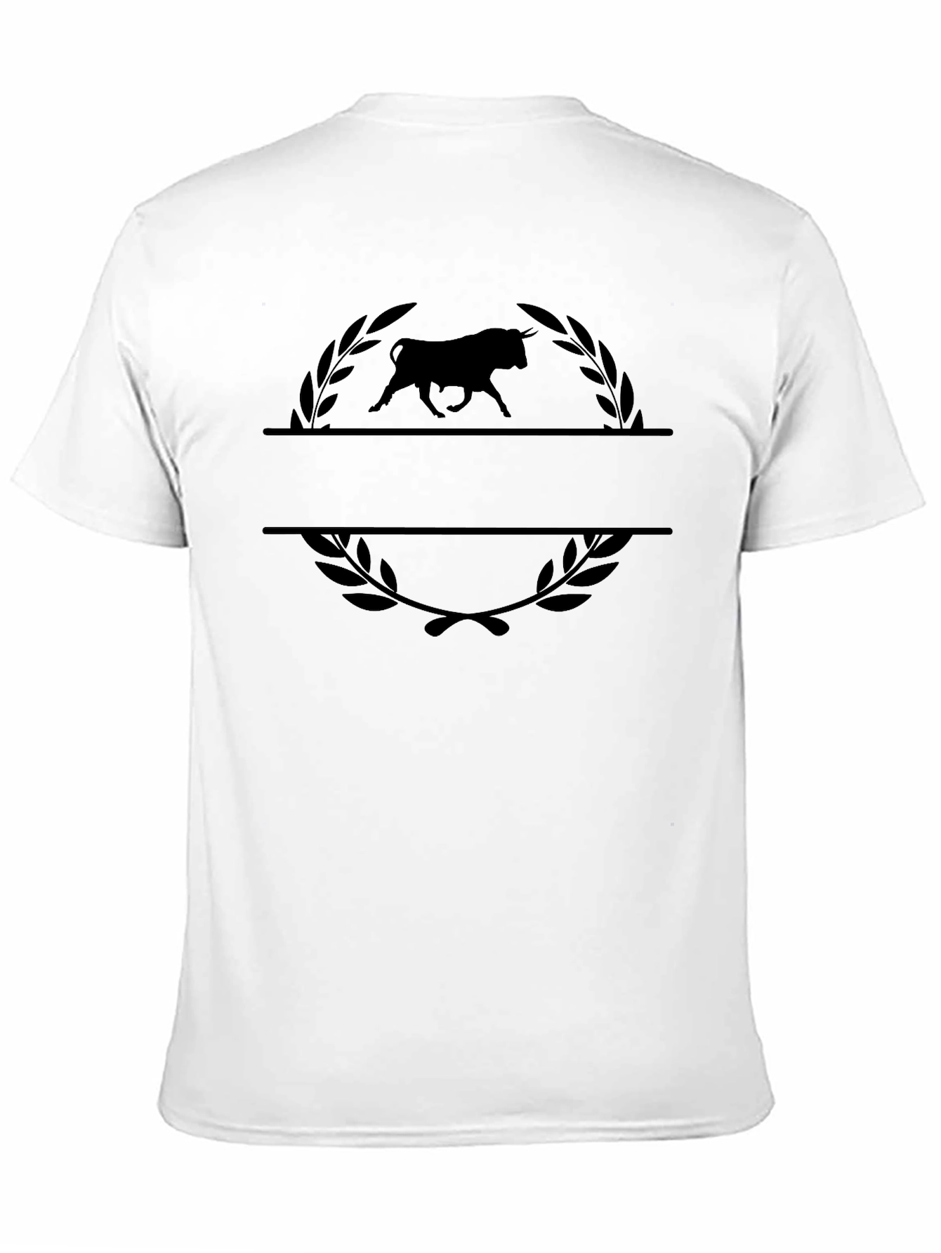 Black Bull Emblem Tee - Classic Black Graphic T-Shirt view 11