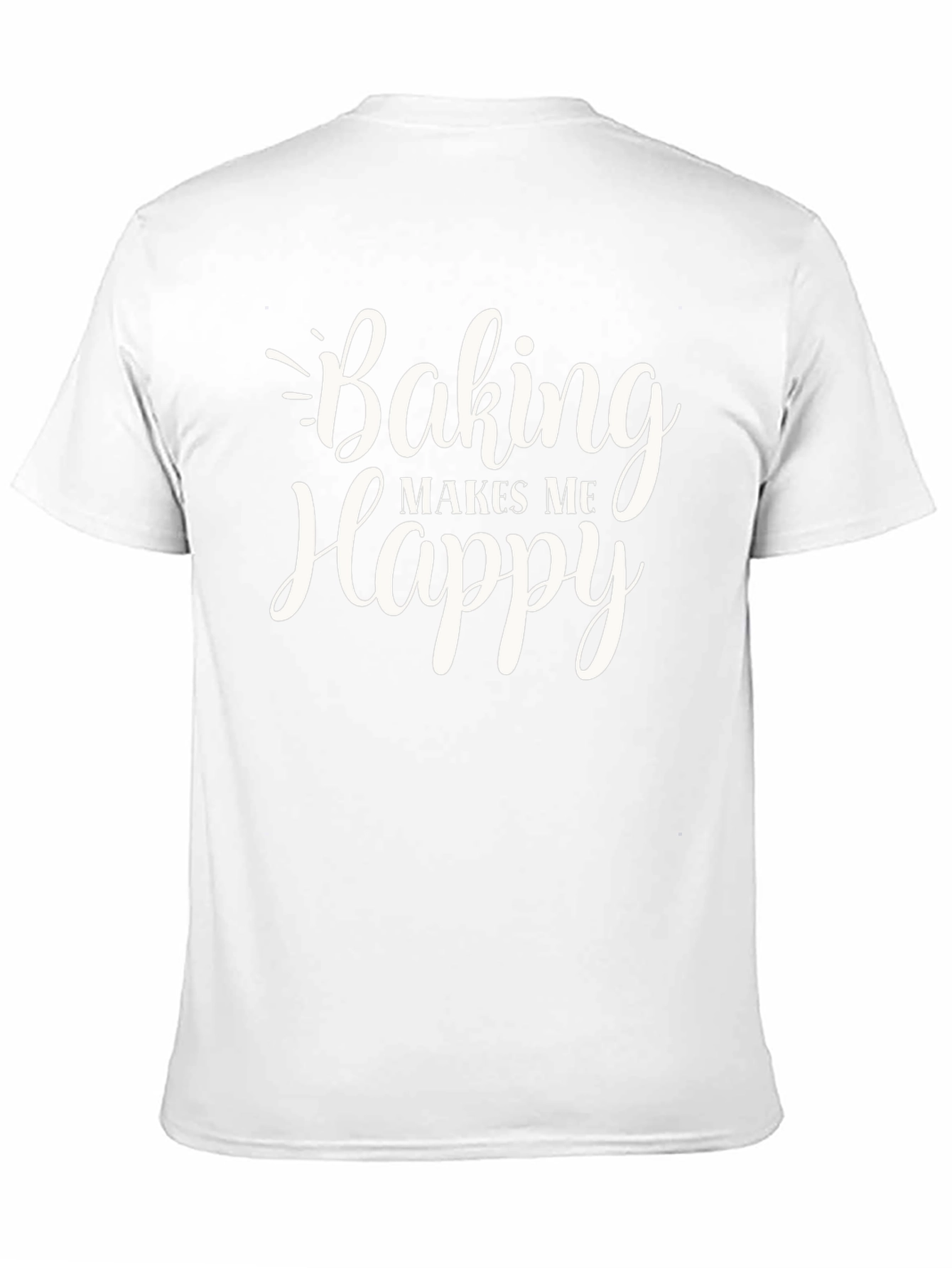 Black Baking Makes Me Happy Black T-Shirt view 11