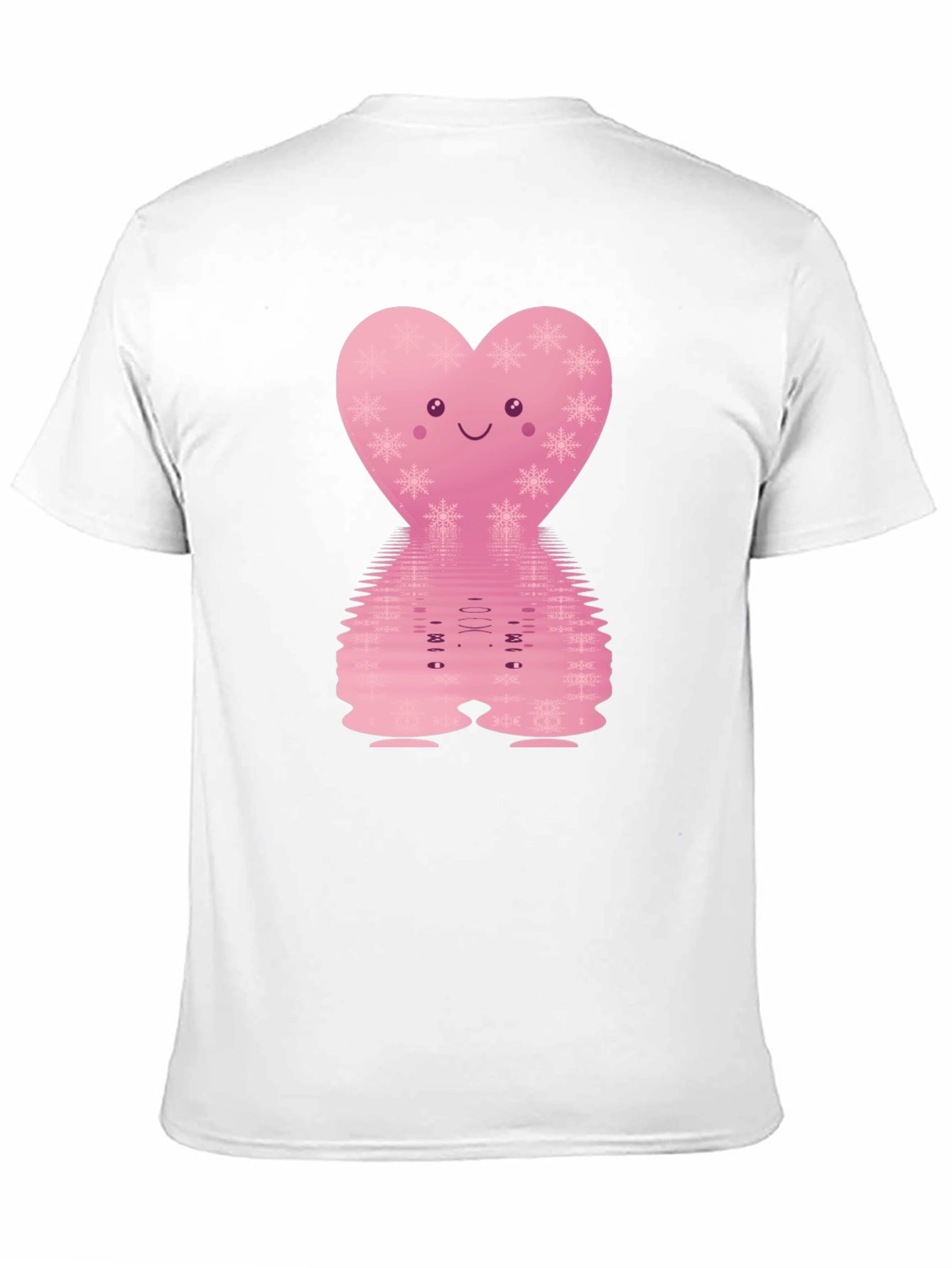 Black Cute Pink Heart Graphic Tee view 11
