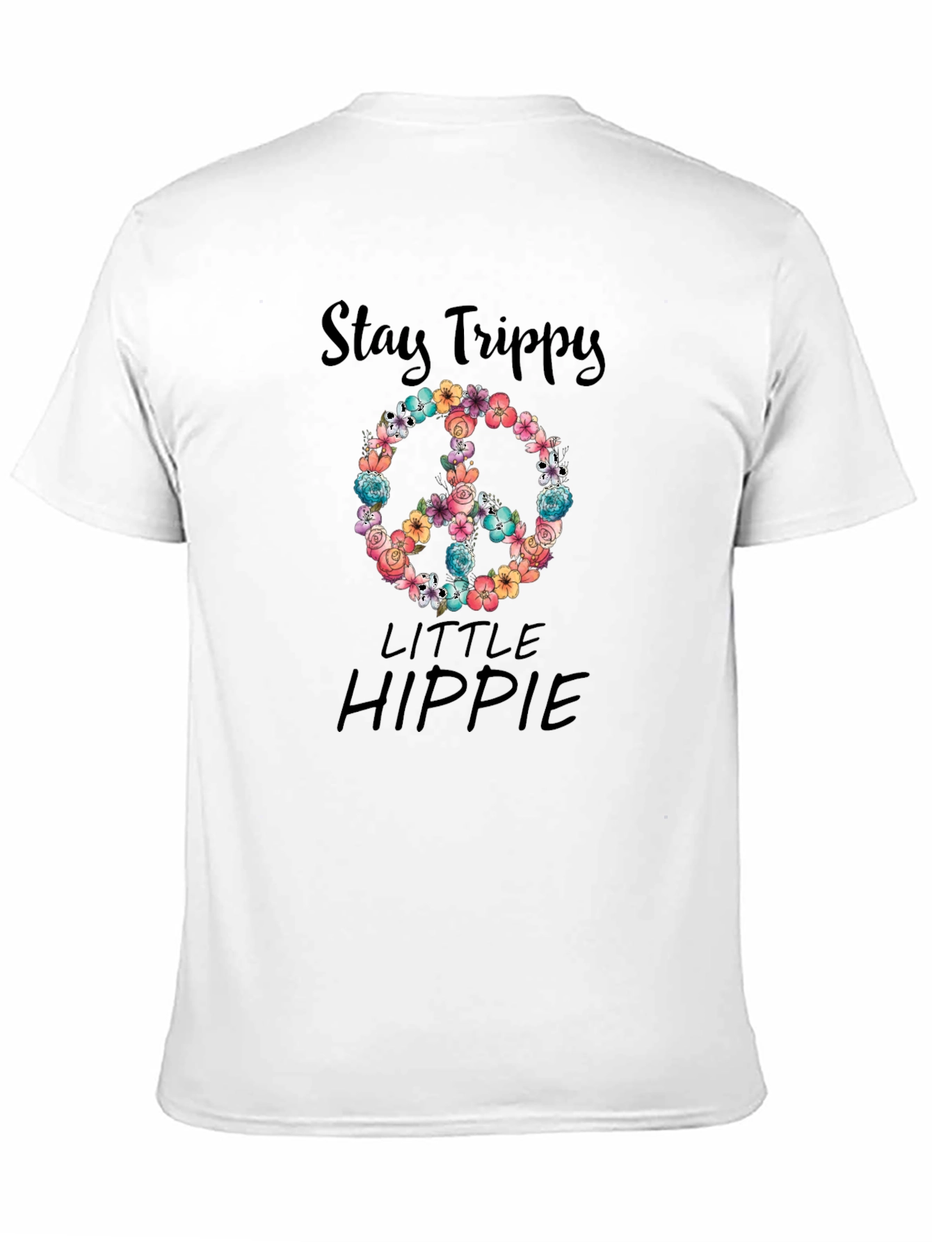 Black Stay Trippy Little Hippie Graphic Tee view 11