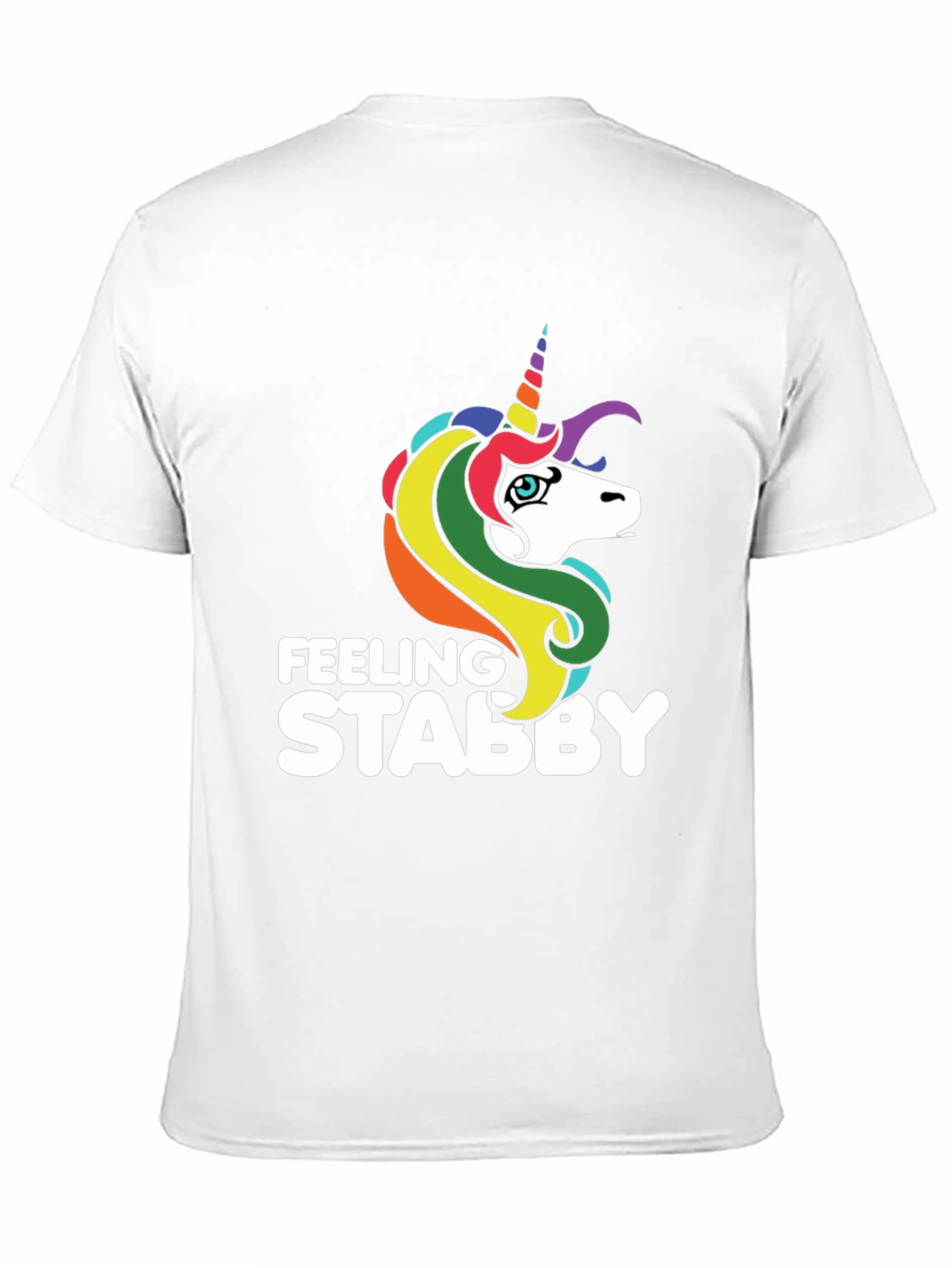 Black Feeling Stabby Unicorn Black T-Shirt view 11