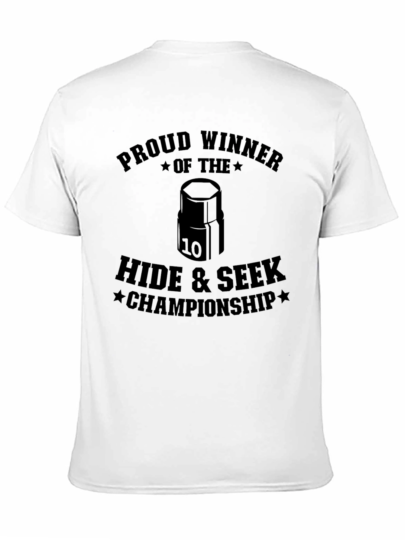 Black Proud Winner Hide & Seek Championship T-Shirt view 11