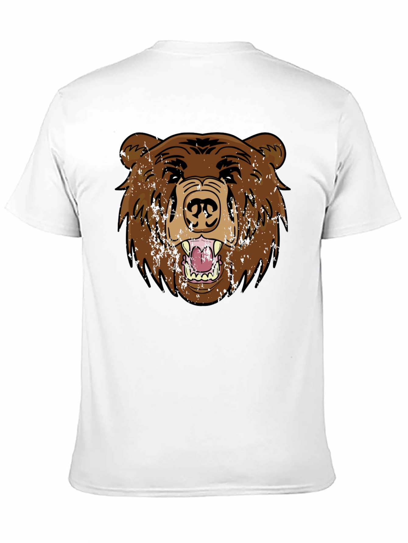 Black Grizzly Bear Graphic Tee - Black Cotton T-Shirt view 11