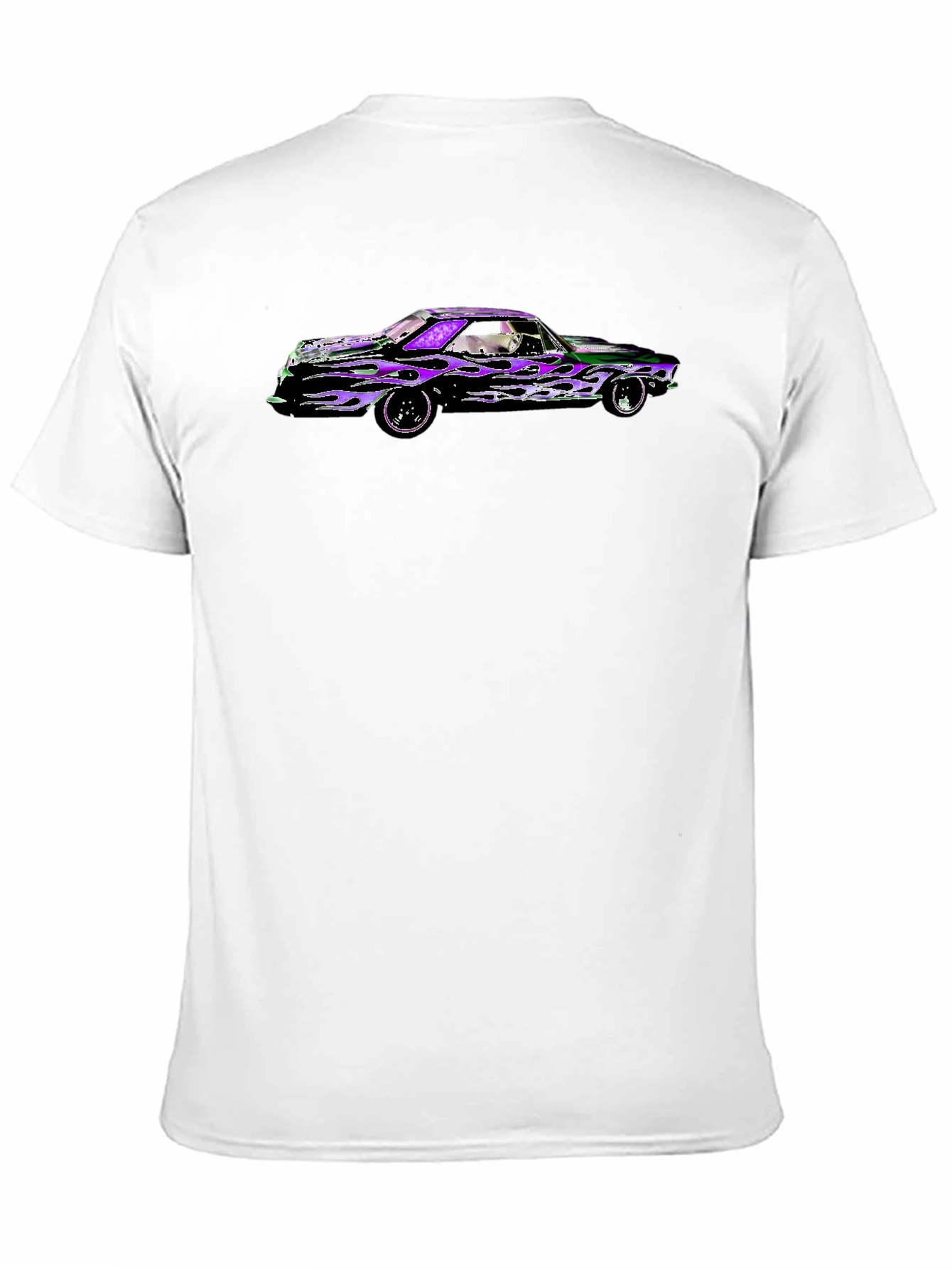 Black Flame Car Graphic Black T-Shirt view 11