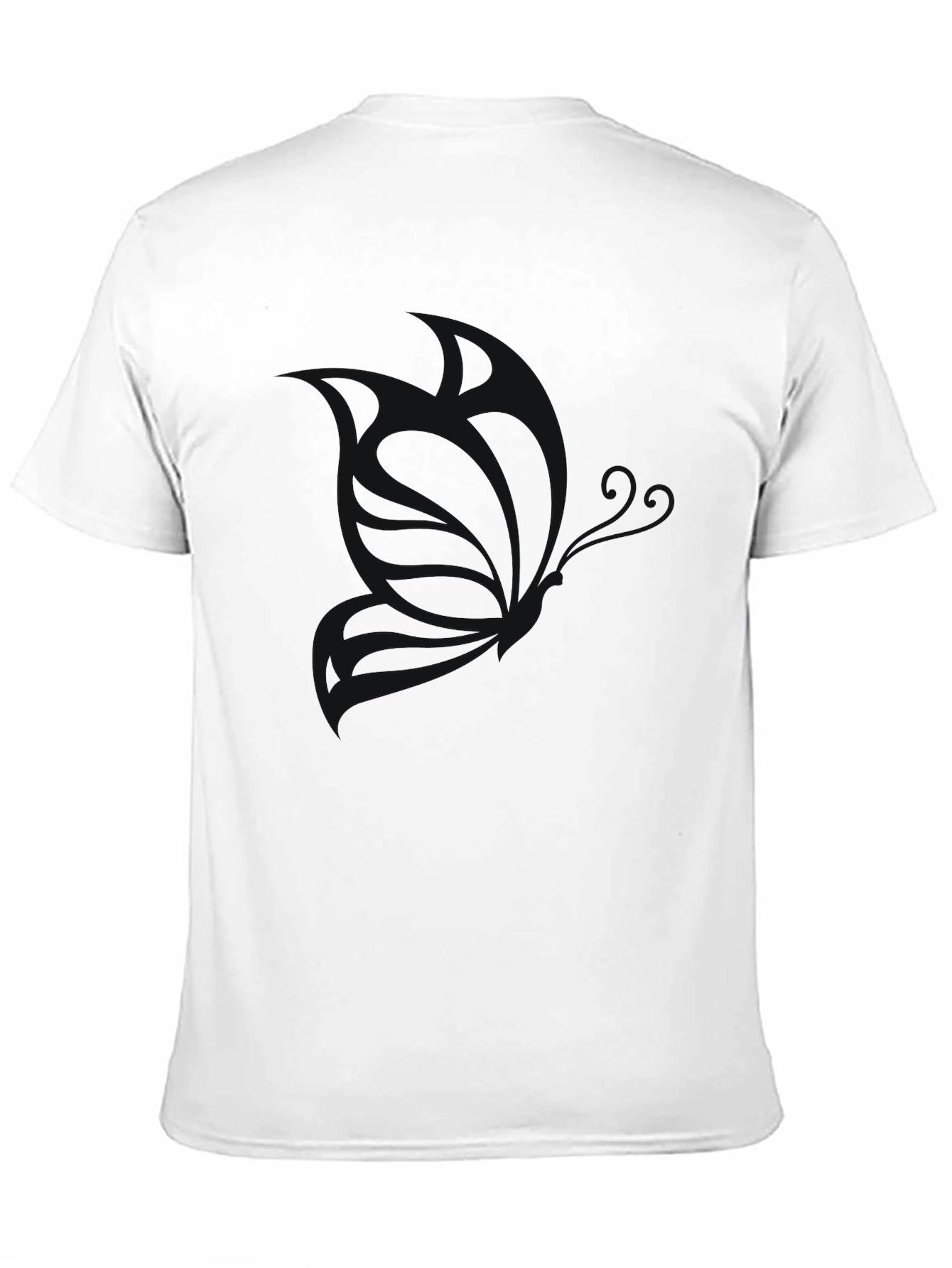 Black Men's Classic Black Crew Neck T-Shirt view 11