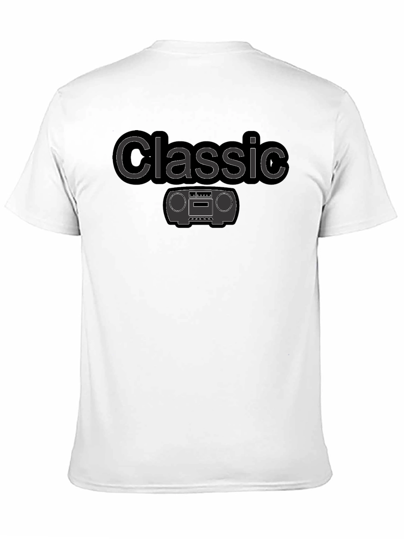 Black Classic Boombox Graphic Tee - Retro Style T-Shirt view 11