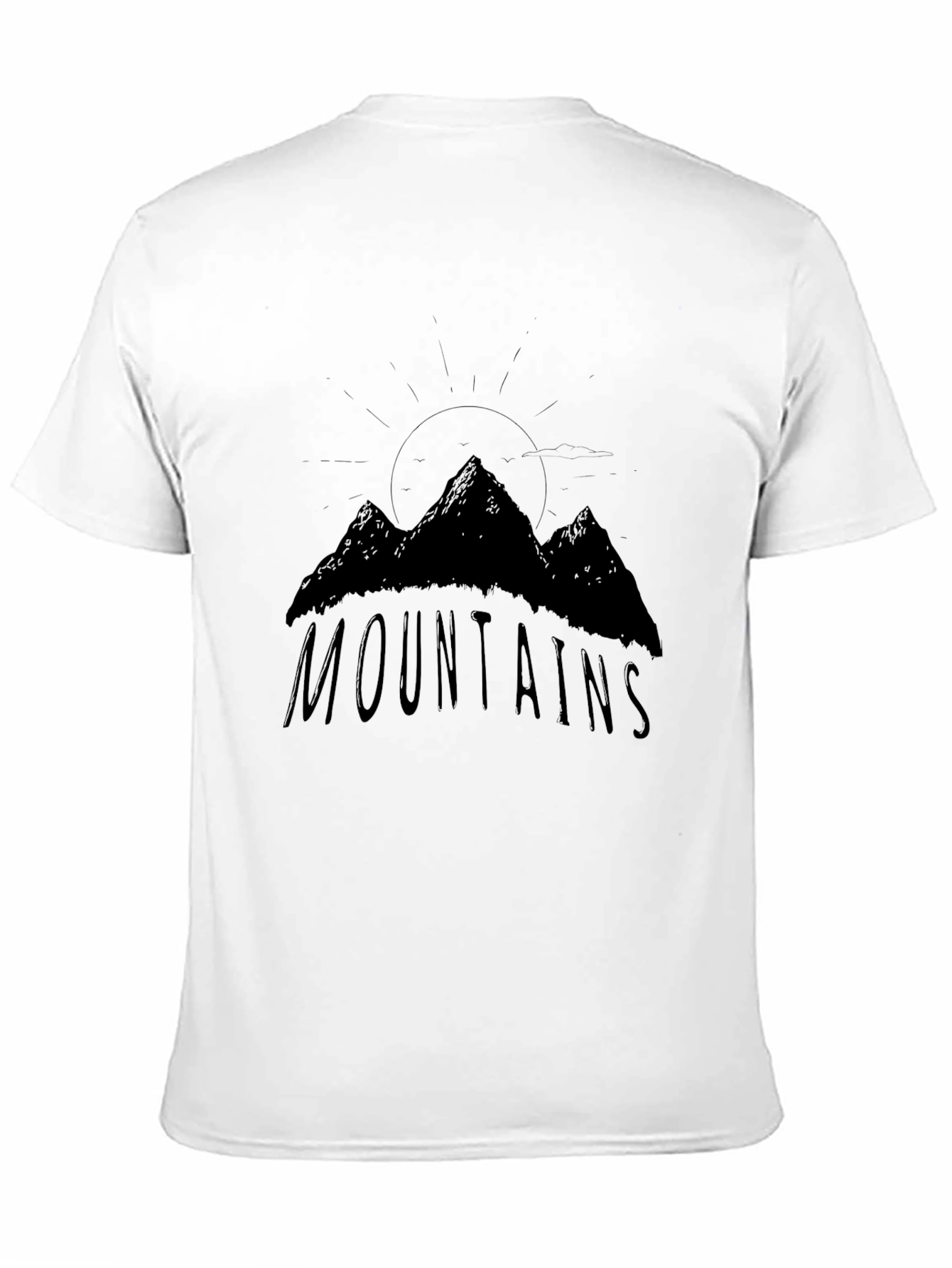Black Mountains Graphic Print Black T-Shirt view 11
