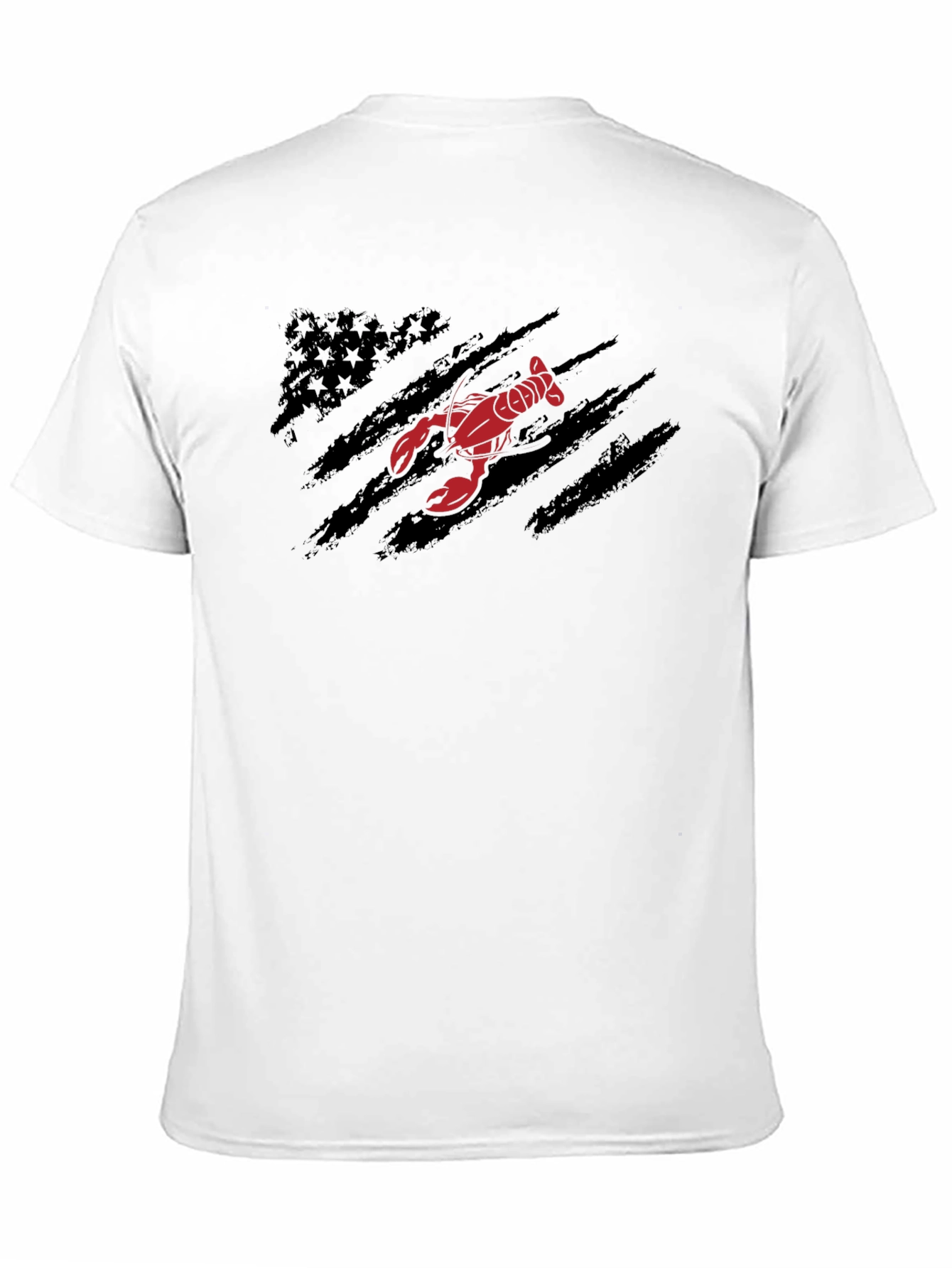 Black Lobster American Flag T-Shirt view 11