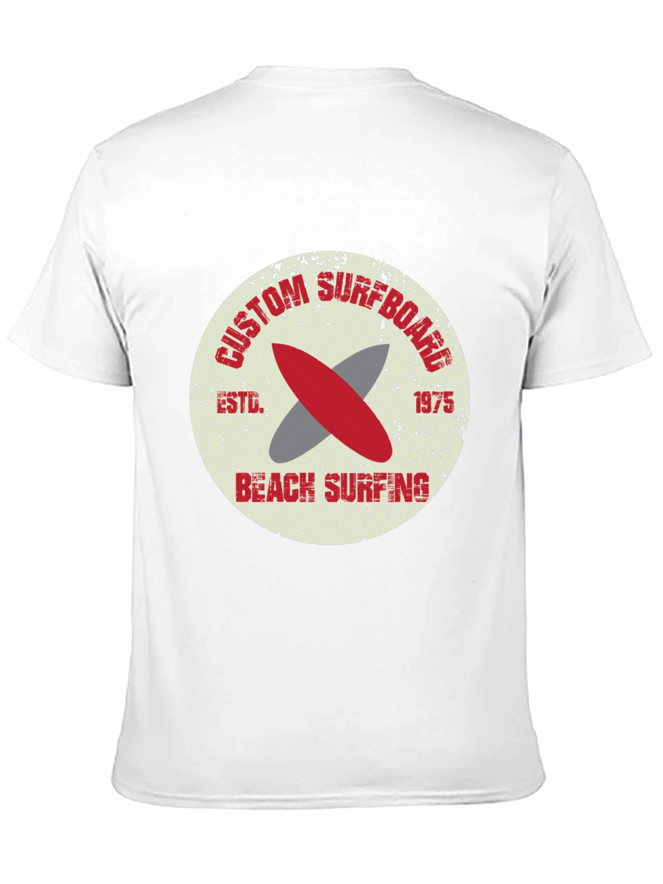 Black Custom Surfboard Beach Surfing Graphic T-Shirt view 11