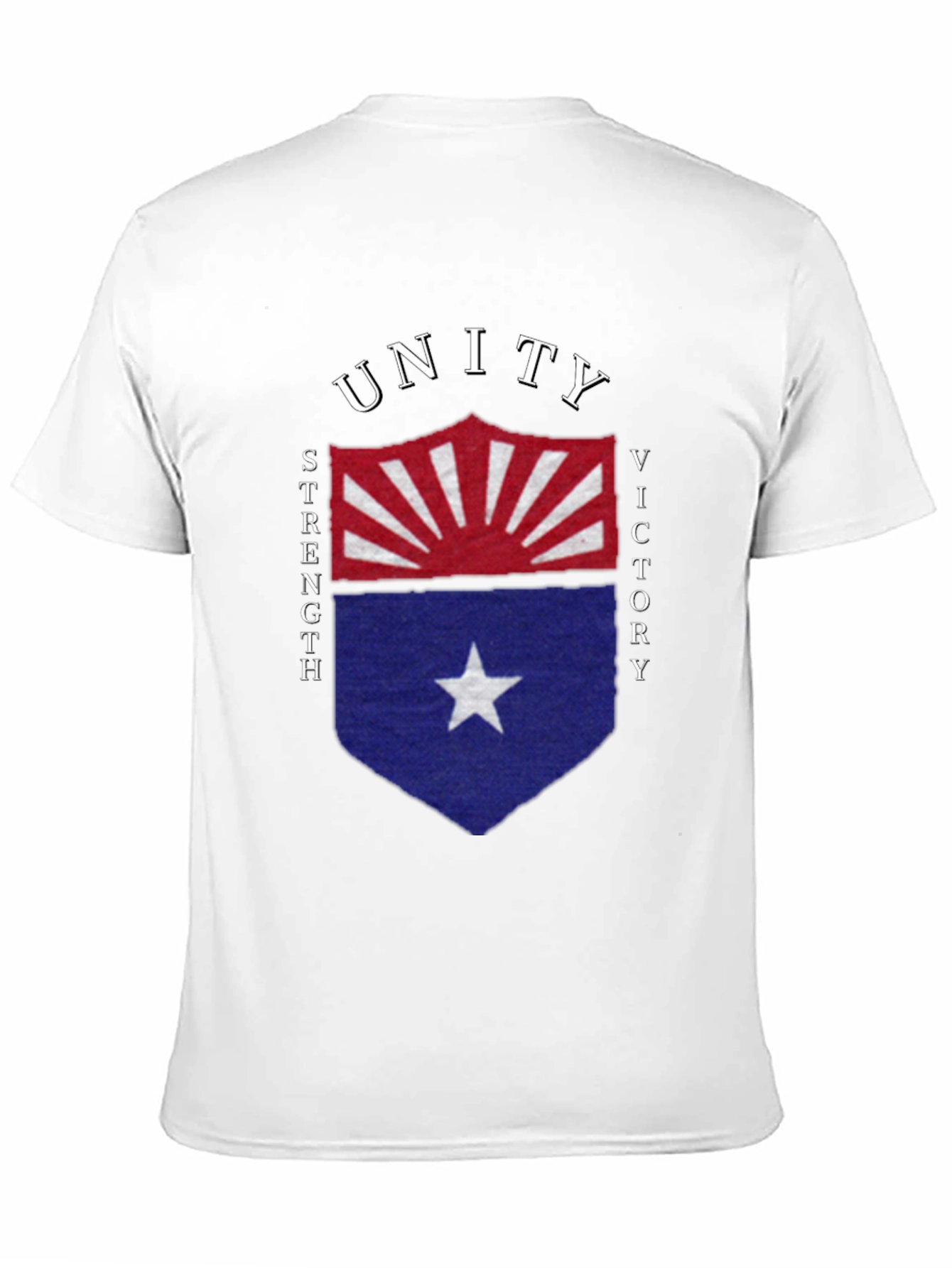 Black Unity Strength Victory Shield Graphic Tee - Soft Cotton Blend view 11