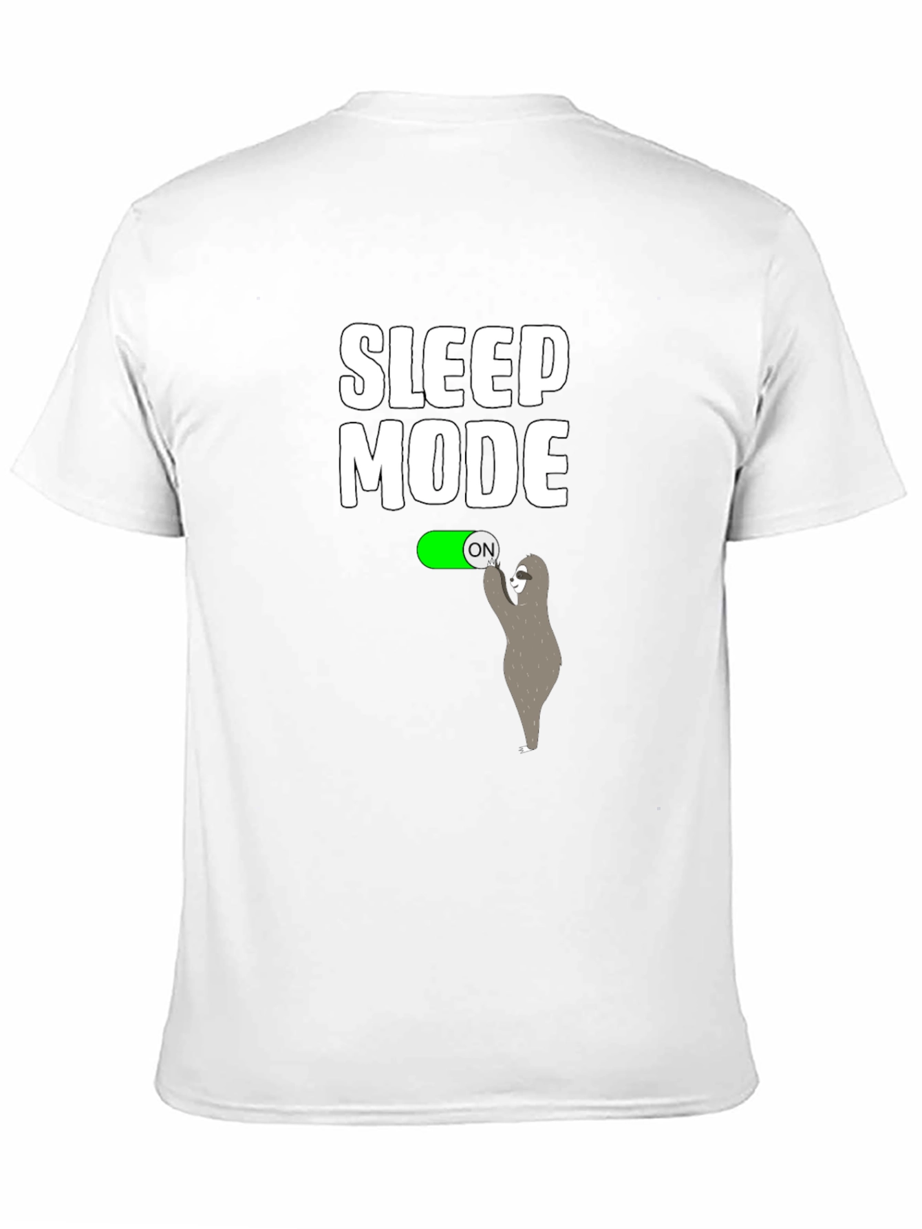 Black Sleep Mode Activated Sloth T-Shirt view 11