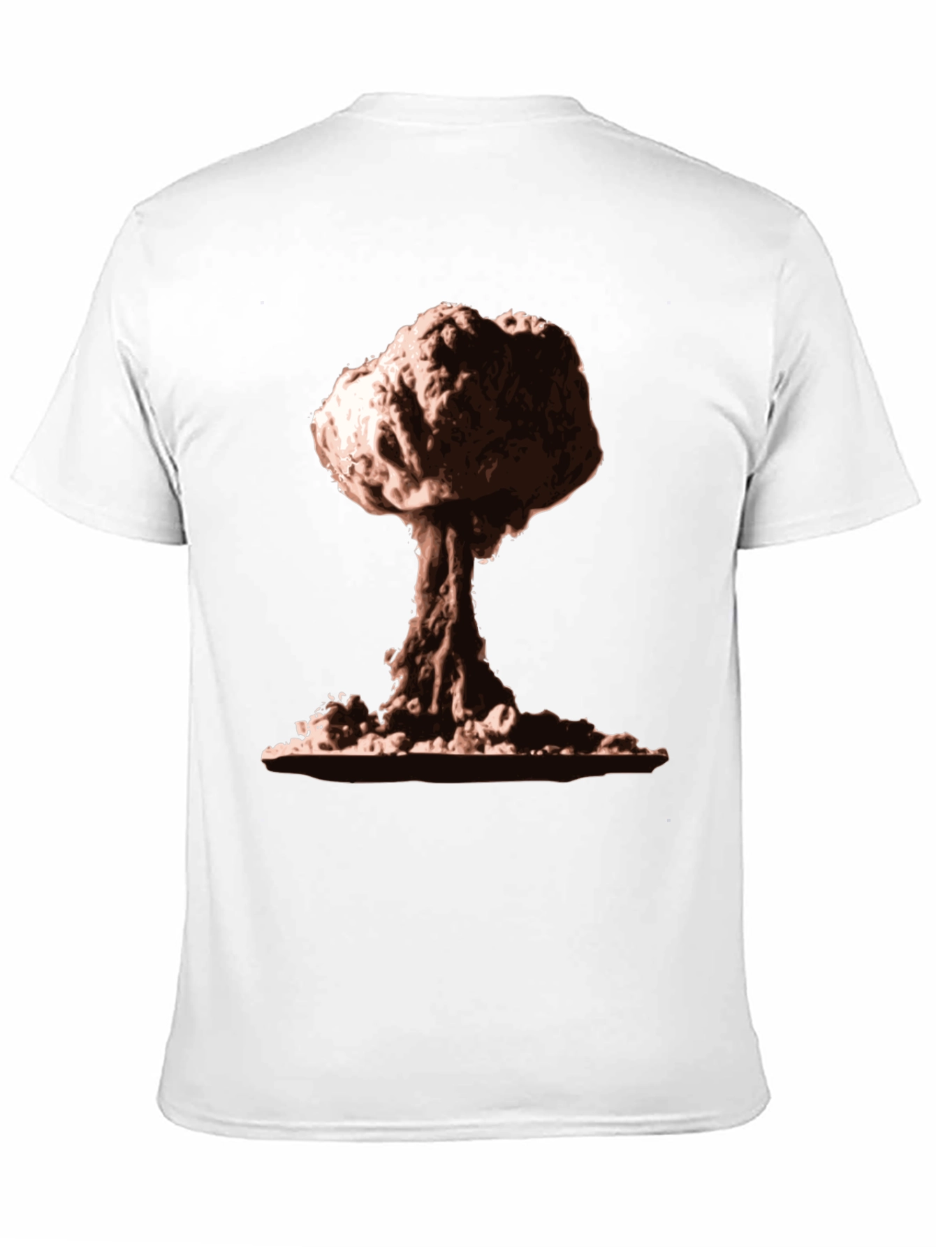 Black Mushroom Cloud Graphic Tee - Nuclear Bomb Design view 11
