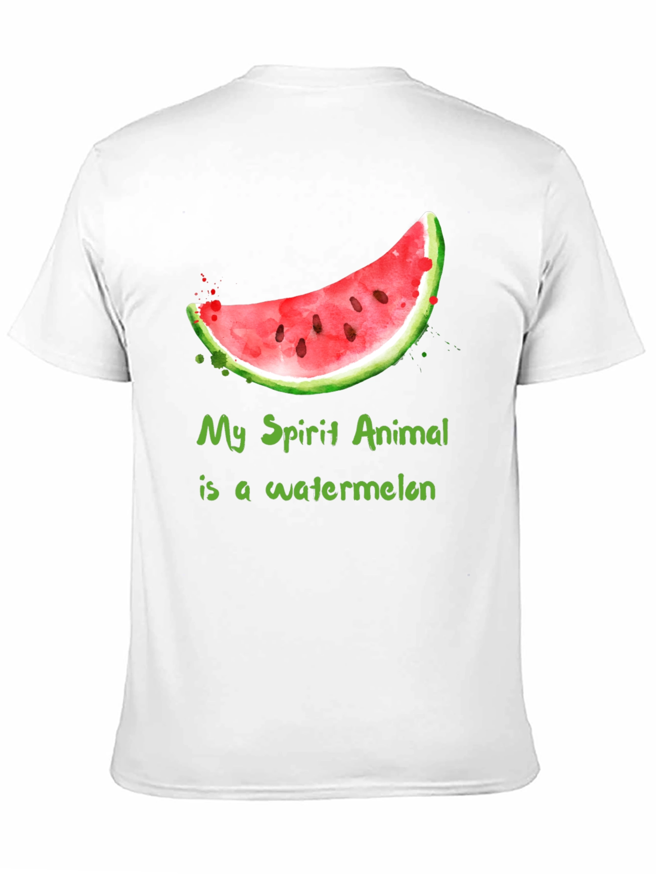 Black Watermelon Spirit Animal T-Shirt - Funny Fruit Tee view 11