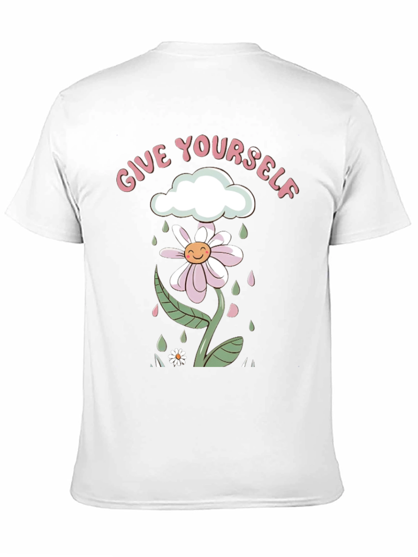 Black Give Yourself Flower Tee - Black Graphic Print Shirt view 11