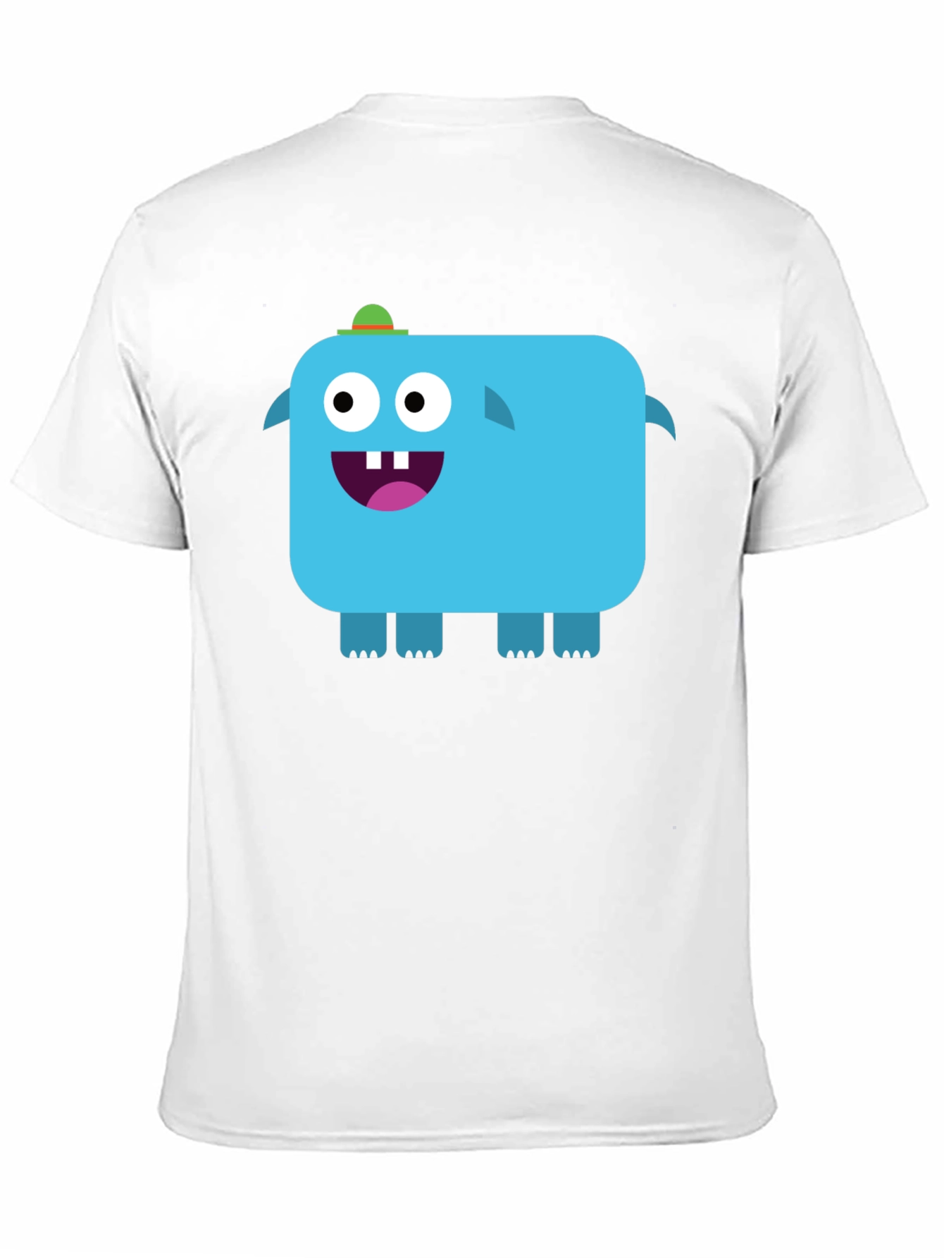 Black Funky Blue Monster Graphic Tee - Black Unisex T-Shirt view 11