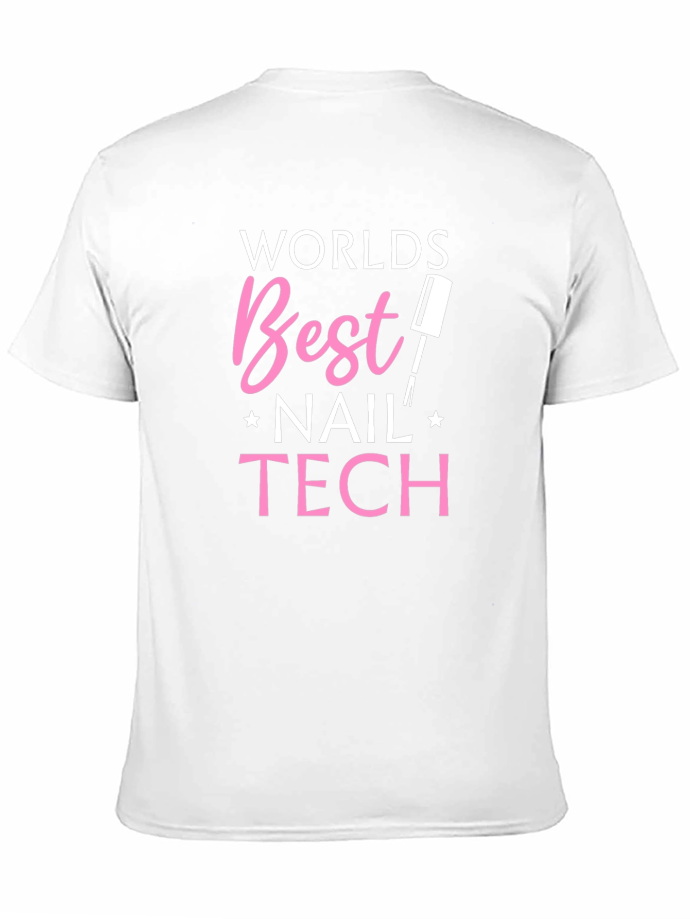 Black World's Best Nail Tech T-Shirt - Black view 11