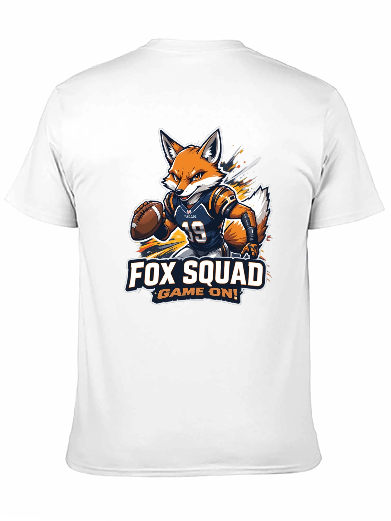 Black Fox Squad Football Game On! Black T-Shirt view 11