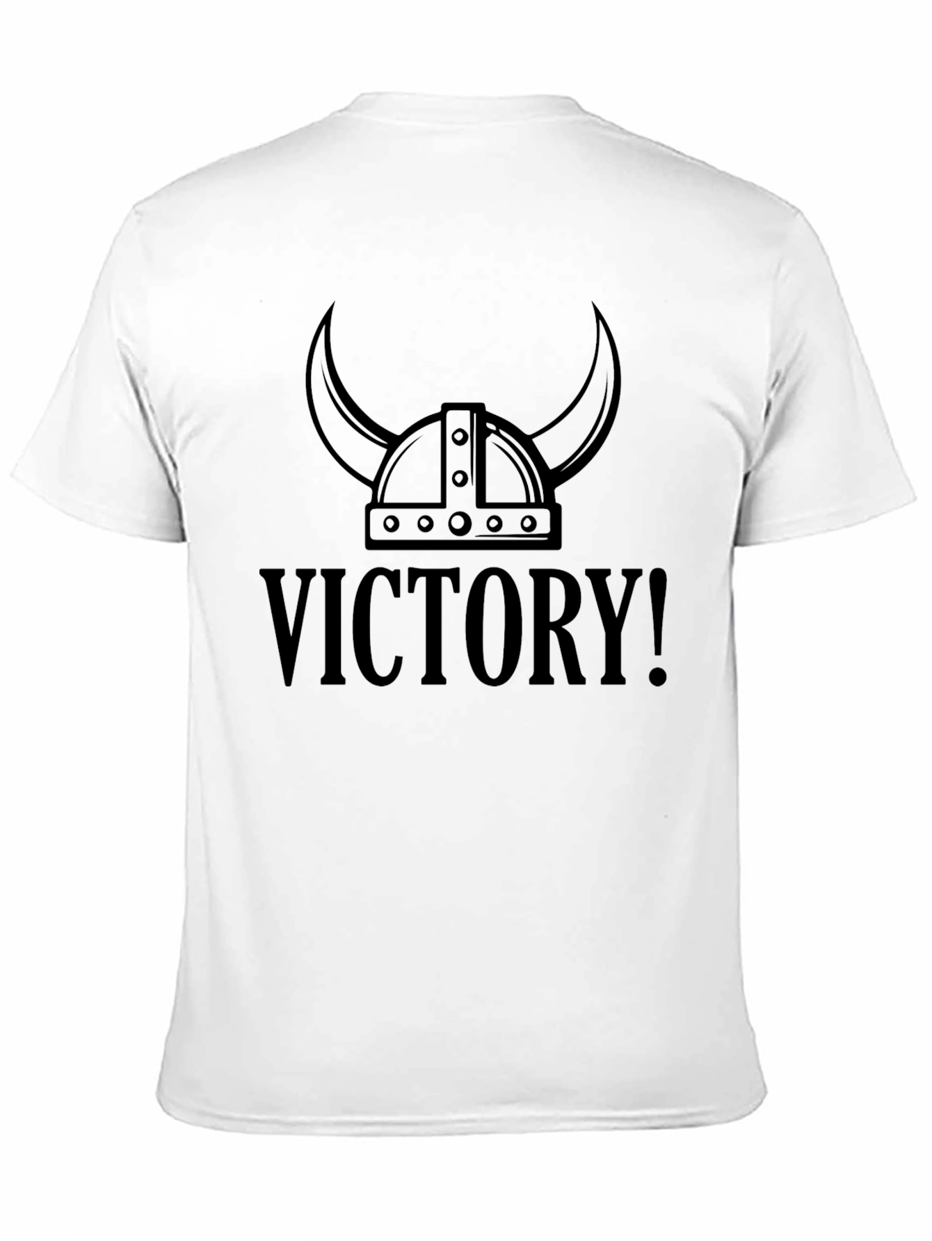 Black Victory! Viking Helmet Graphic T-Shirt view 11