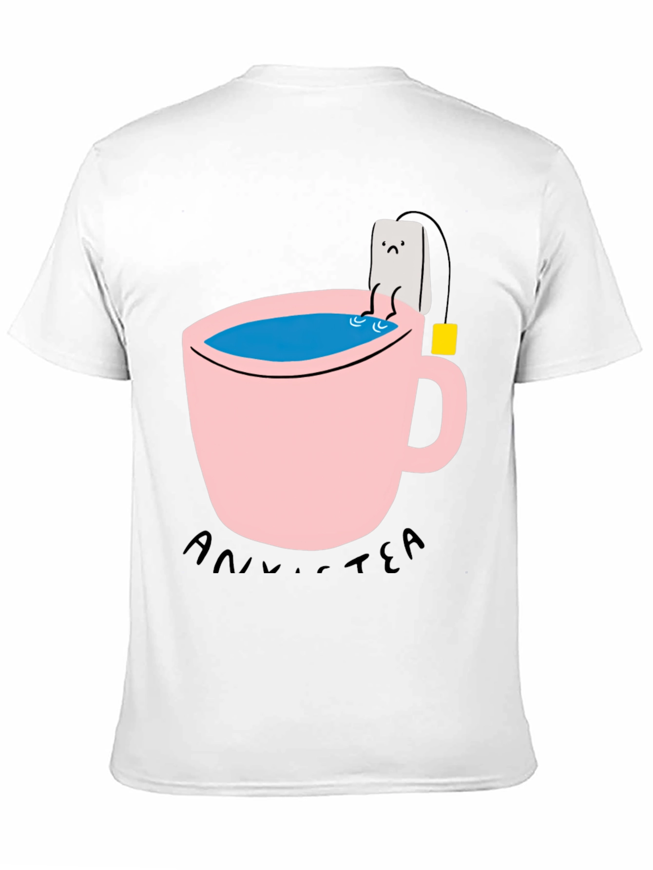 Black Funny Anni-Tea T-Shirt - Unisex Cotton Blend view 11