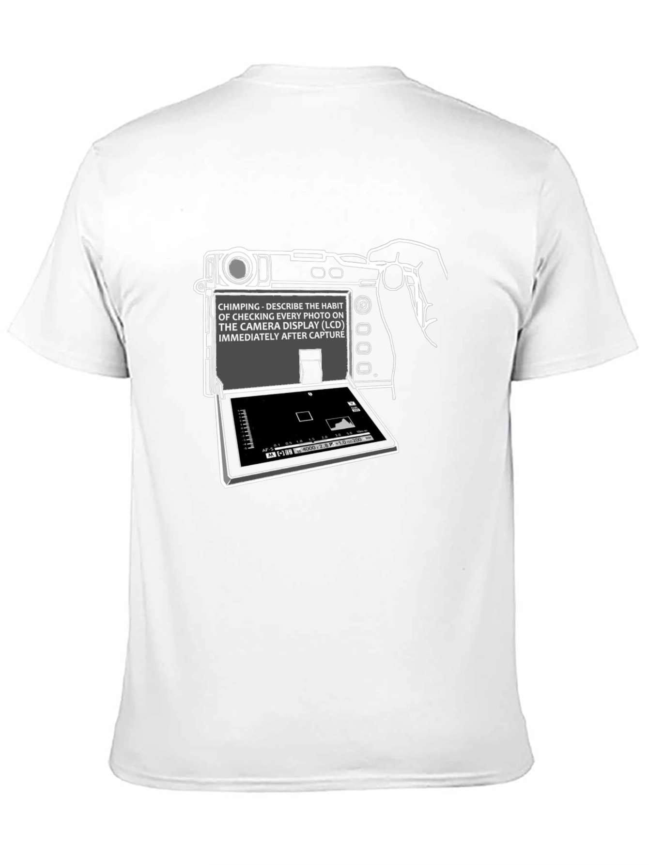 Black Camera Chimping Graphic Tee - Photographer's Humor view 11