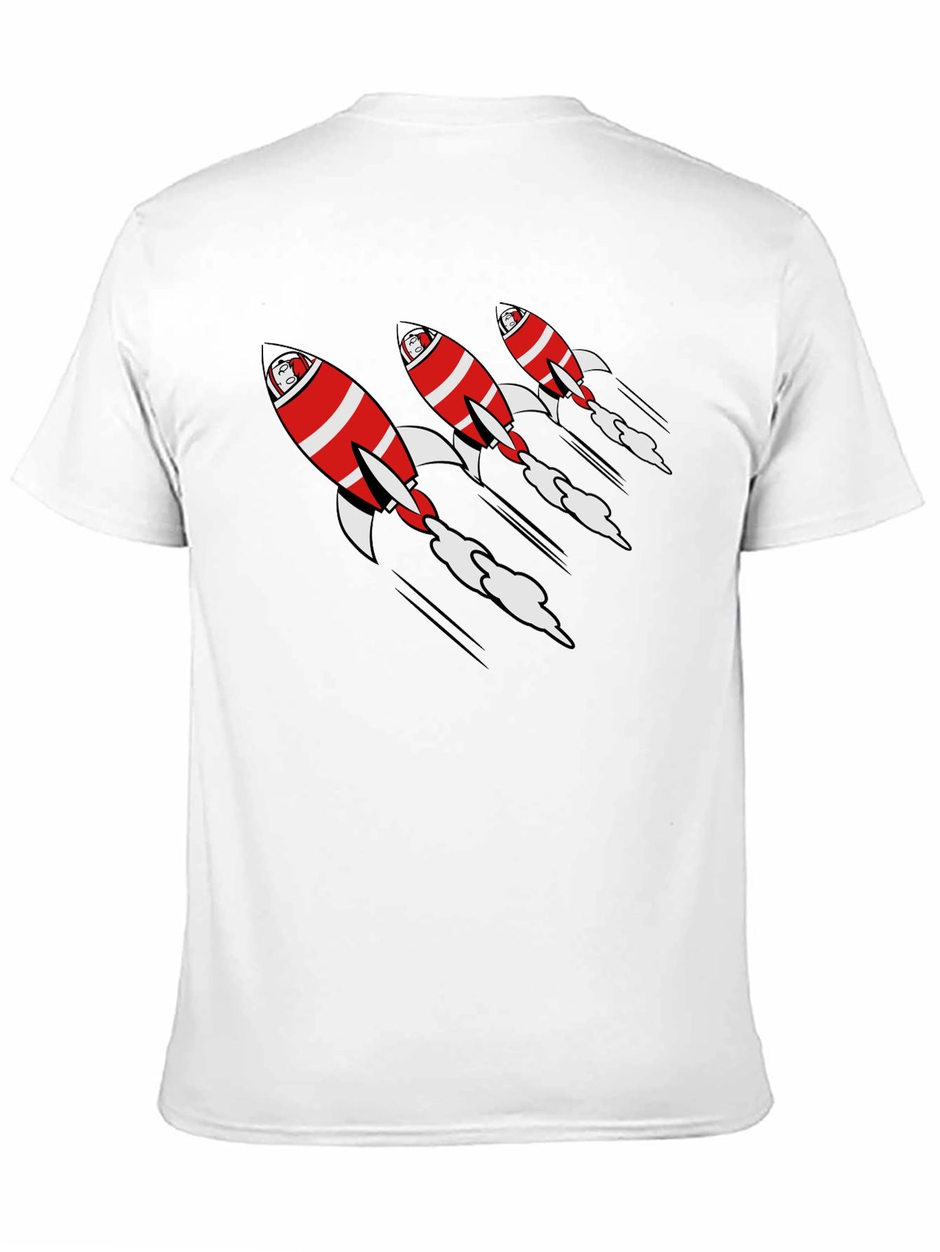 Black Rocket Man Graphic Tee - Black Cotton Crew Neck view 11