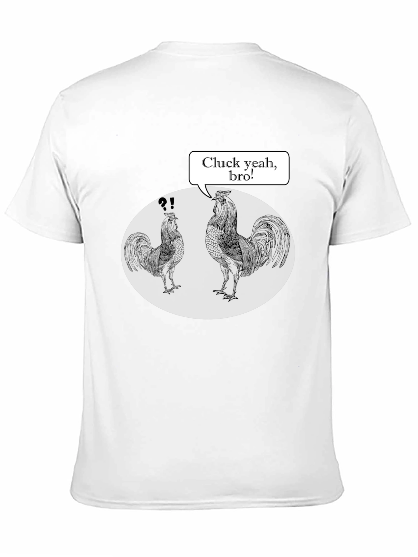 Black Cluck Yeah, Bro! Rooster Graphic Tee view 11