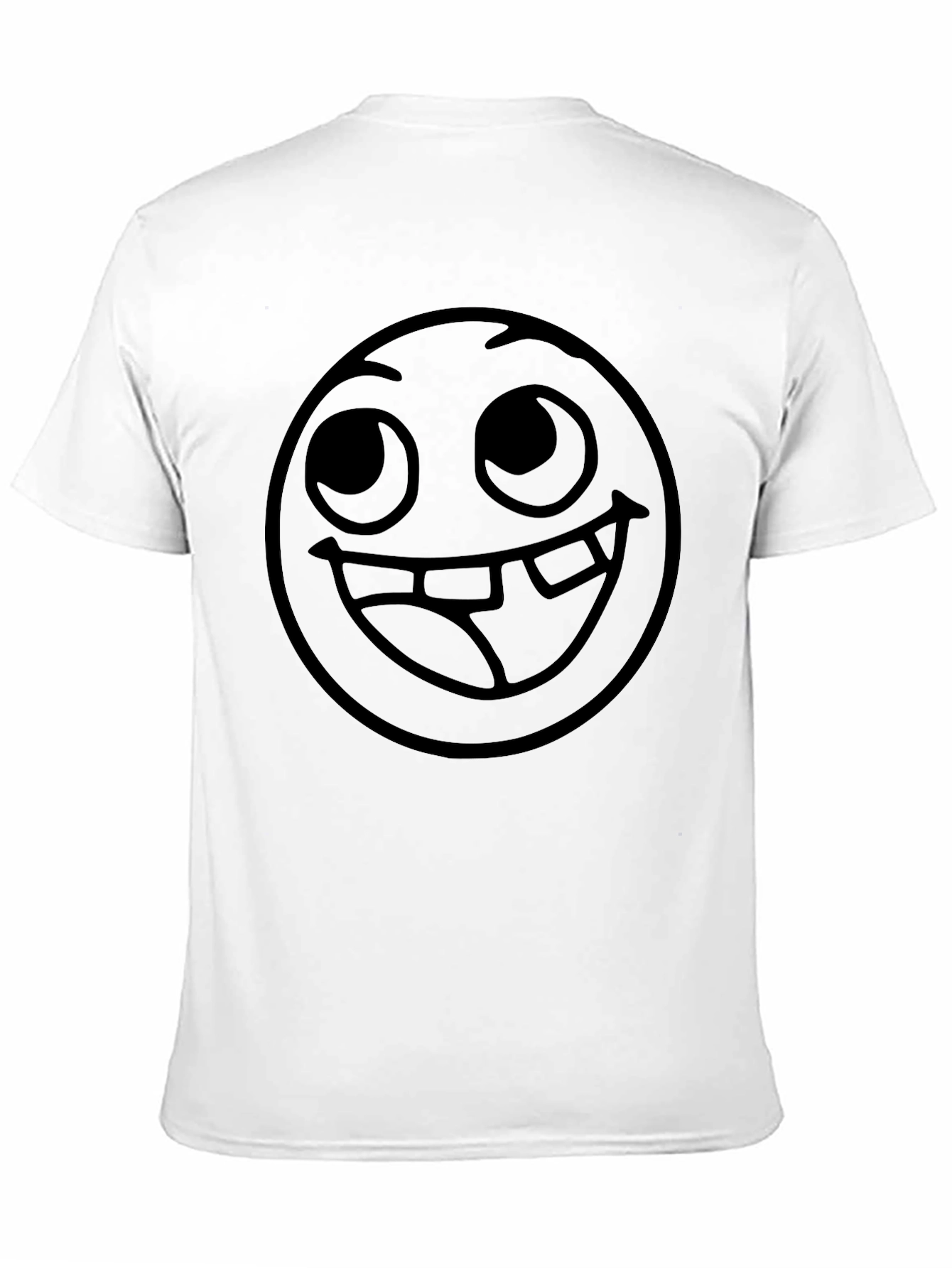 Black Funny Goofy Grin Emoji Black T-Shirt view 11