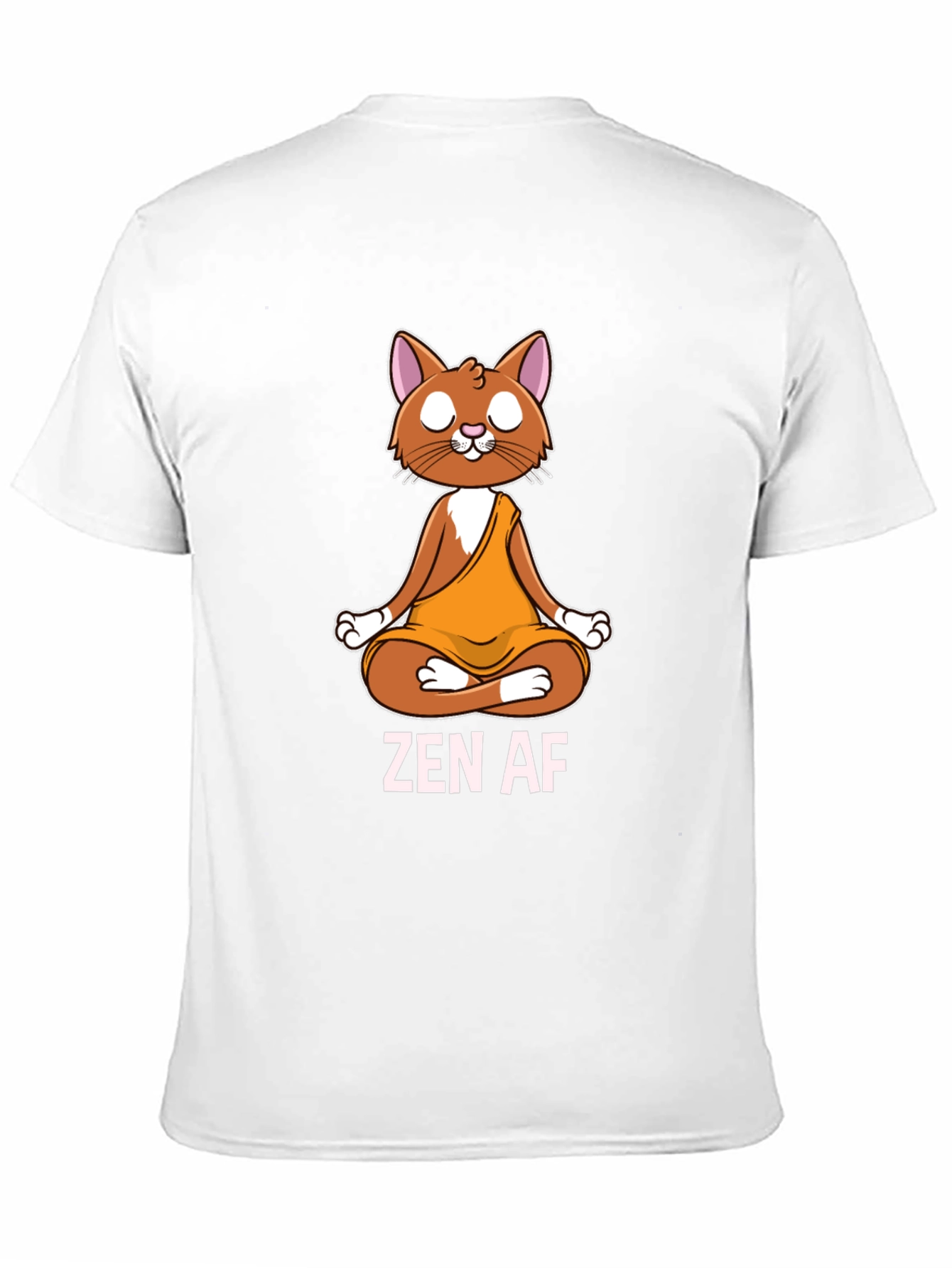 Black Zen AF Cat T-Shirt - Meditating Feline Tee view 11