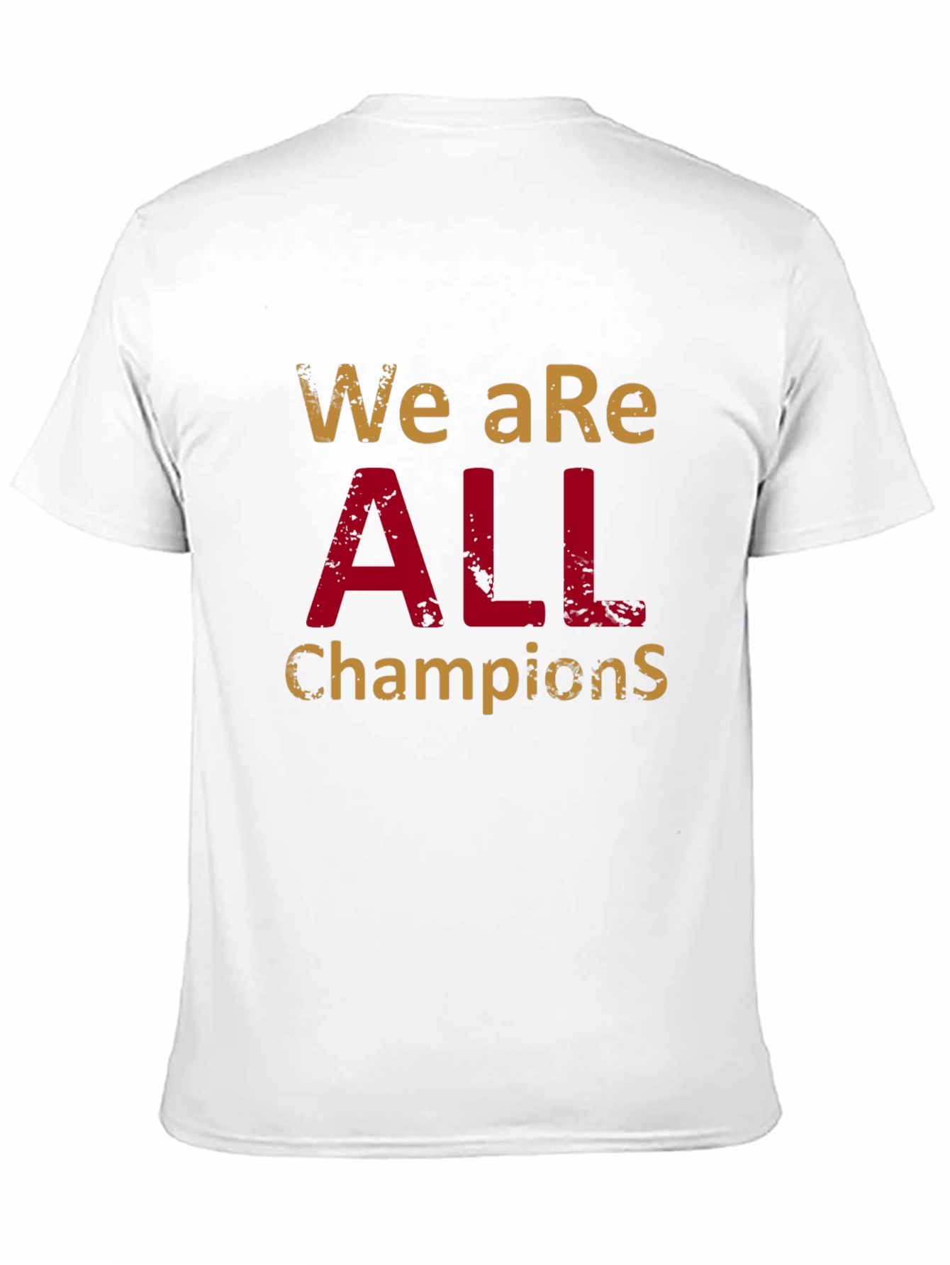 Black We Are All Champions Graphic T-Shirt view 11