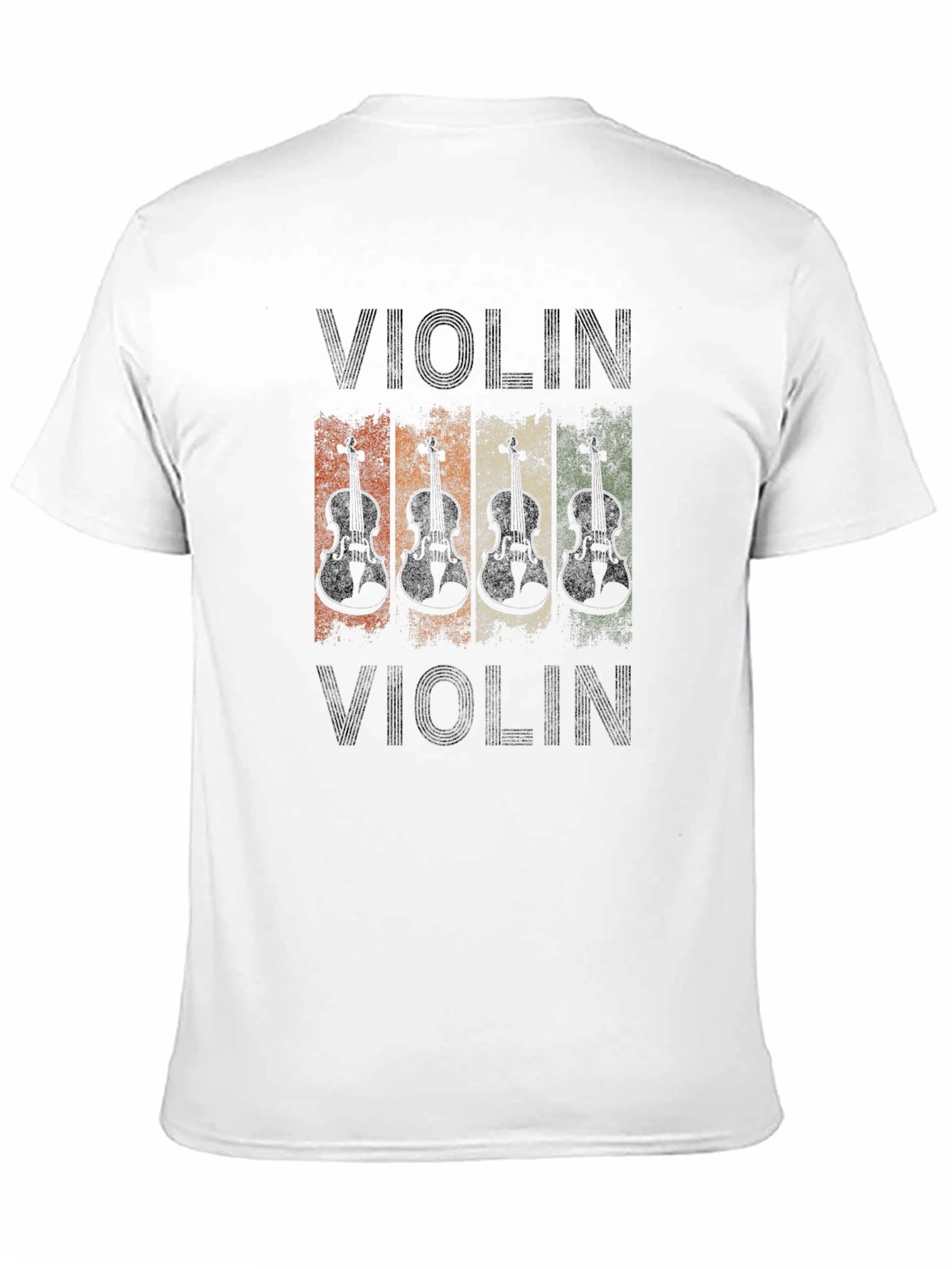 Black Vintage Violin Music Lover T-Shirt view 11